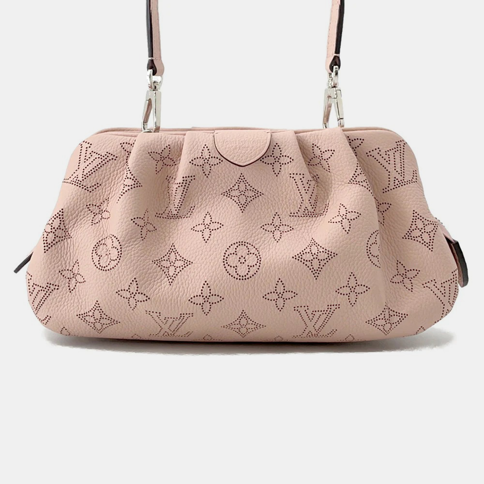 Pre-owned Louis Vuitton Scara Mini Magnolia Monogram Mahina In Sand