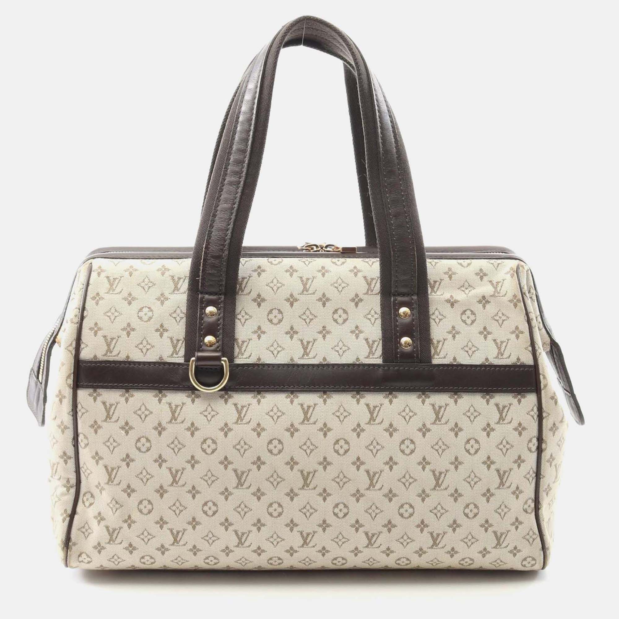 

Louis Vuitton Josephine Gm Handbag Monogram Mini Canvas Leather Khaki, Beige