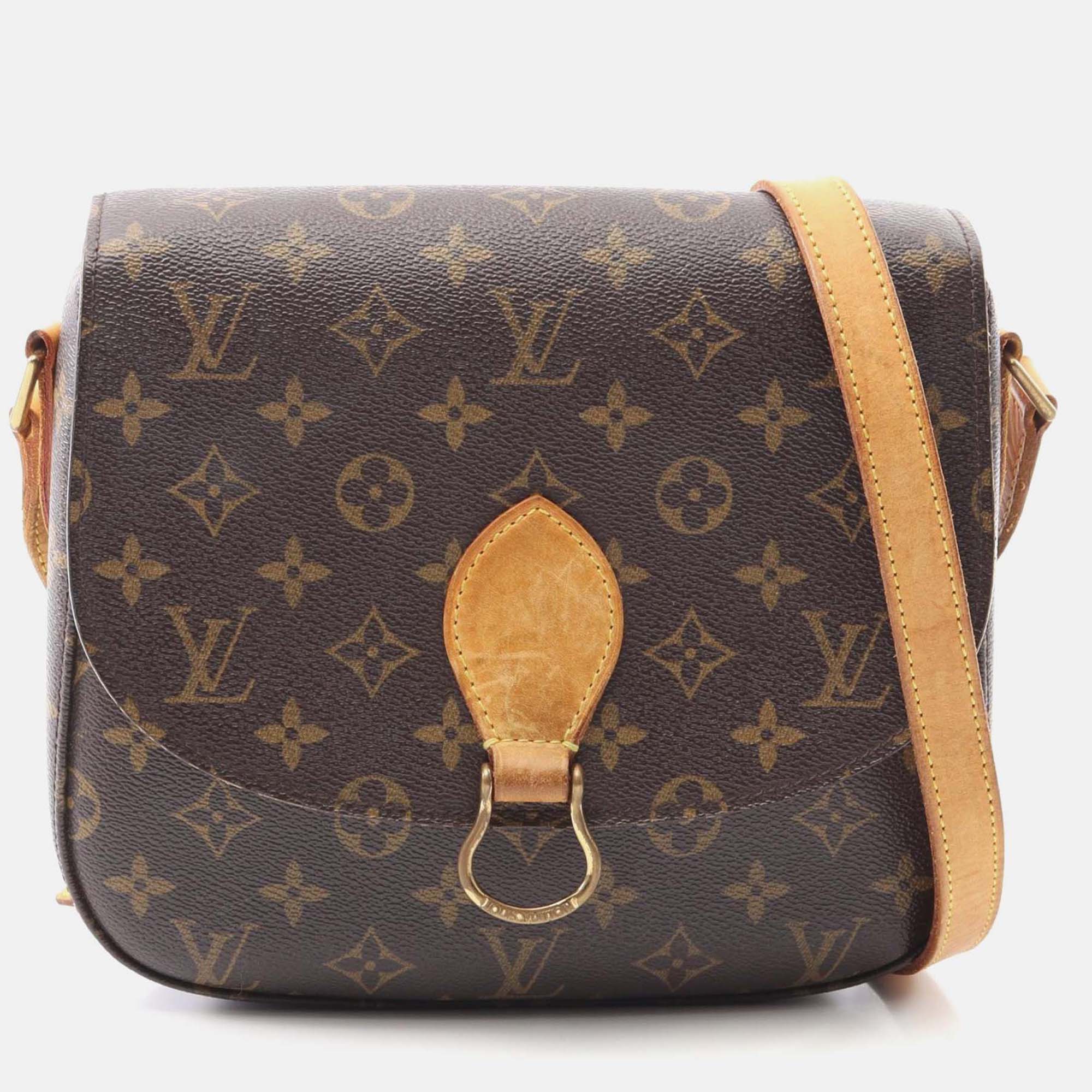 

Louis Vuitton Saint Cloud Gm Shoulder Bag Monogram Canvas Leather, Brown