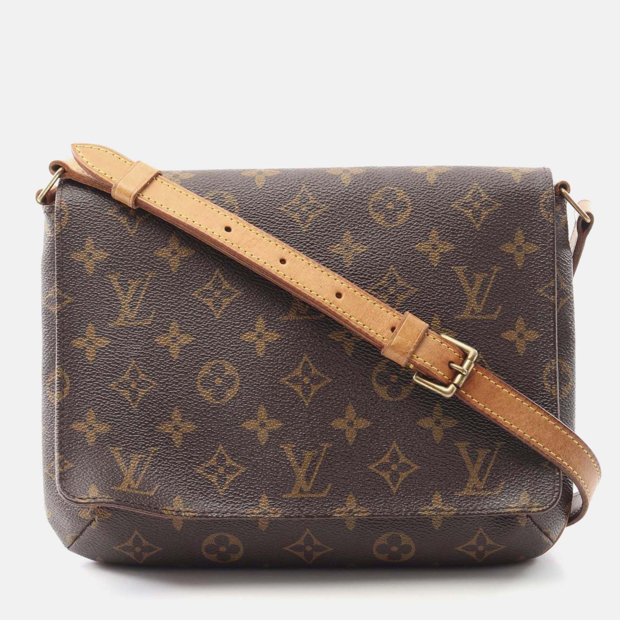 

Louis Vuitton Musette Tango Short Strap Shoulder Bag Monogram Canvas, Brown