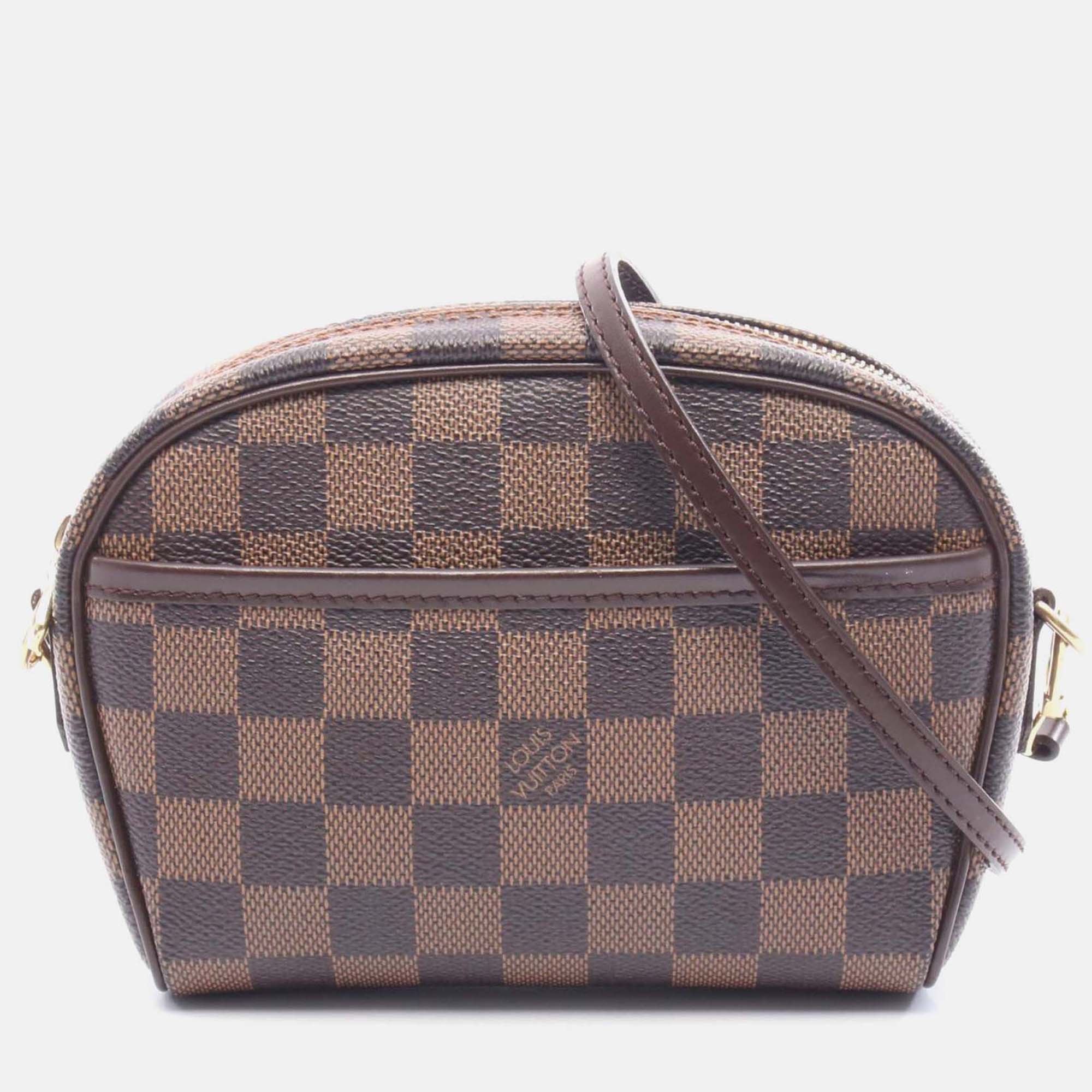 

Louis Vuitton Pochette Ipanema Shoulder Bag Damier Canvas Ebene, Brown