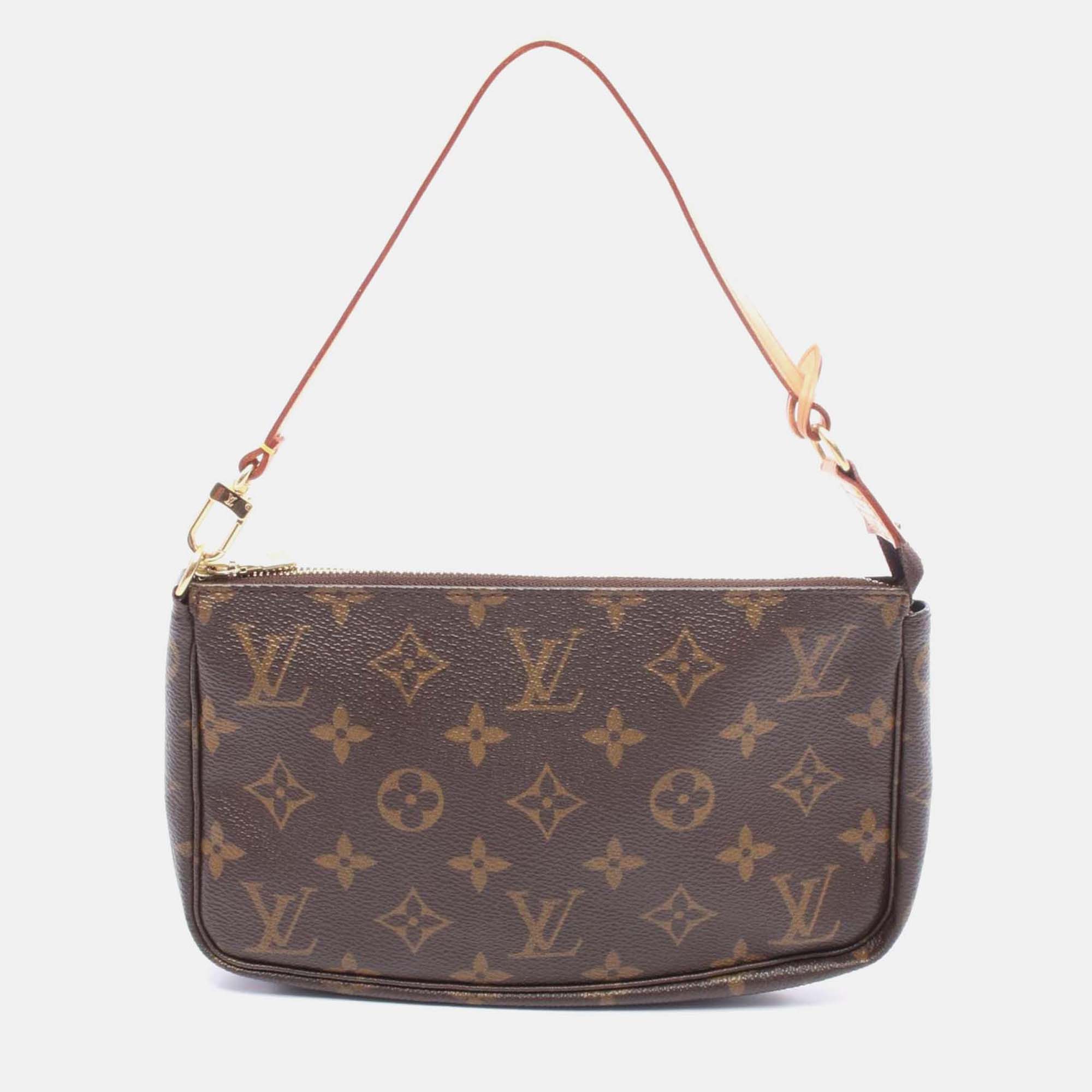 

Louis Vuitton Pochette Accessoires Handbag Monogram Canvas, Brown