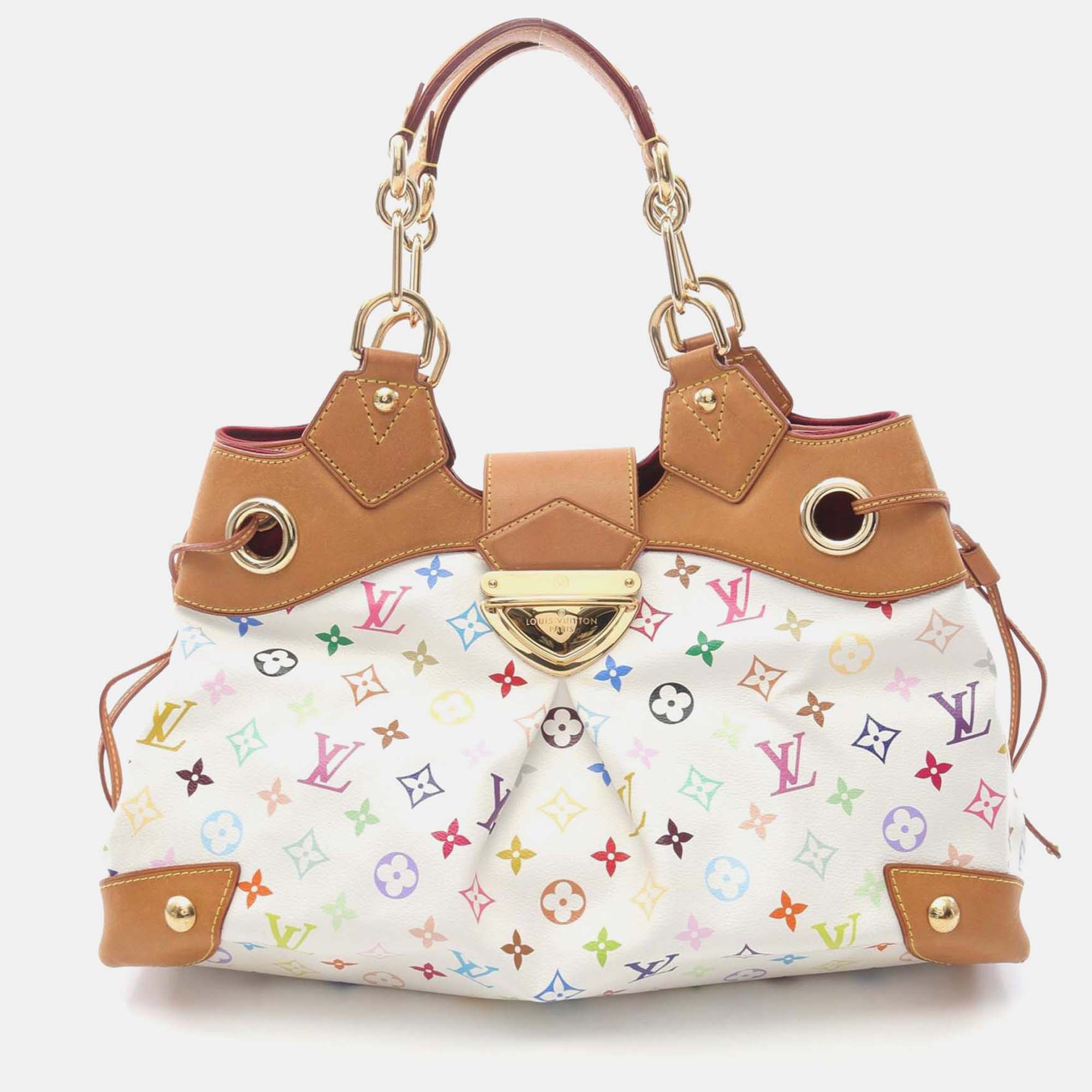 

Louis Vuitton Ursula Handbag Monogram Multicolore Canvas Leather Blanc, Multicolor