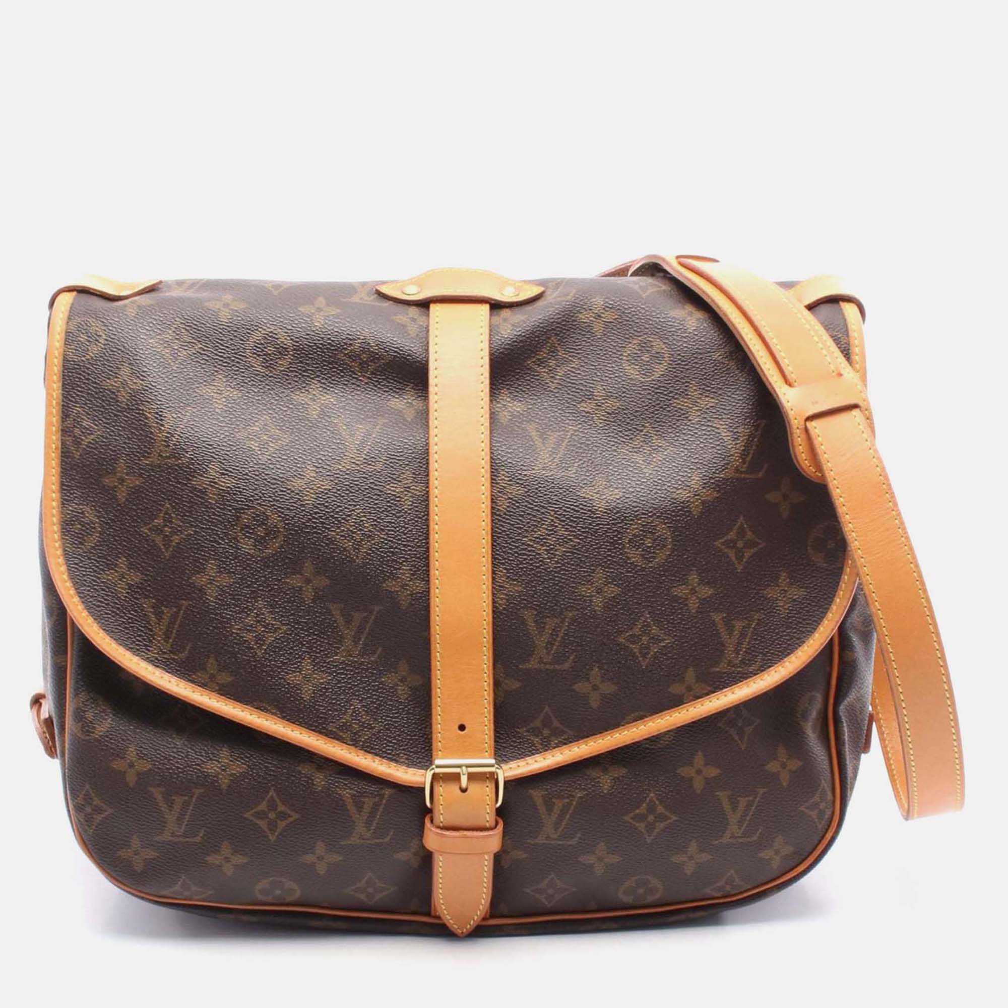 

Louis Vuitton Saumur 35 Shoulder Bag Monogram Canvas Leather Brown