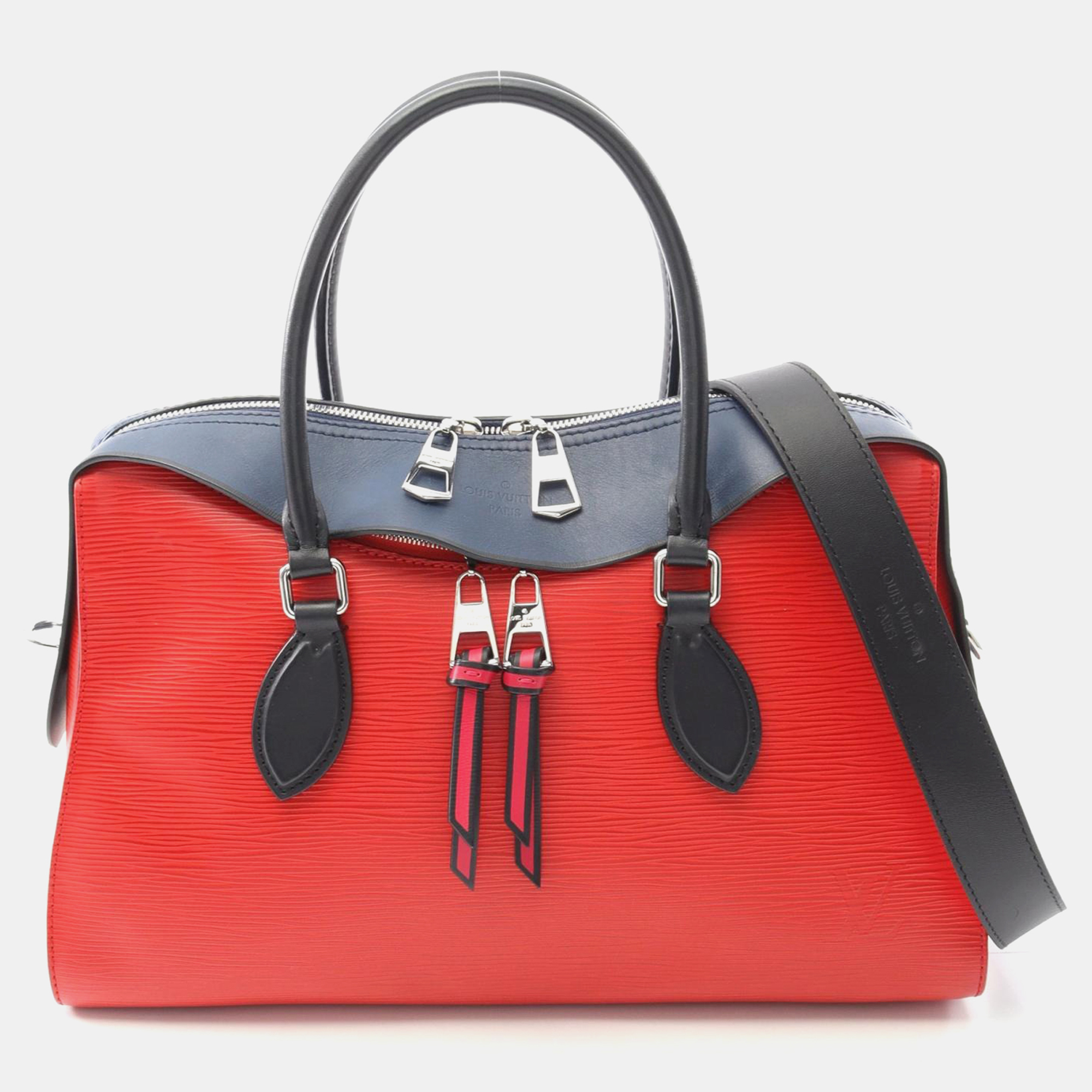 

Louis Vuitton Tuileries Red Navy Black Epi Leather Shoulder Bag
