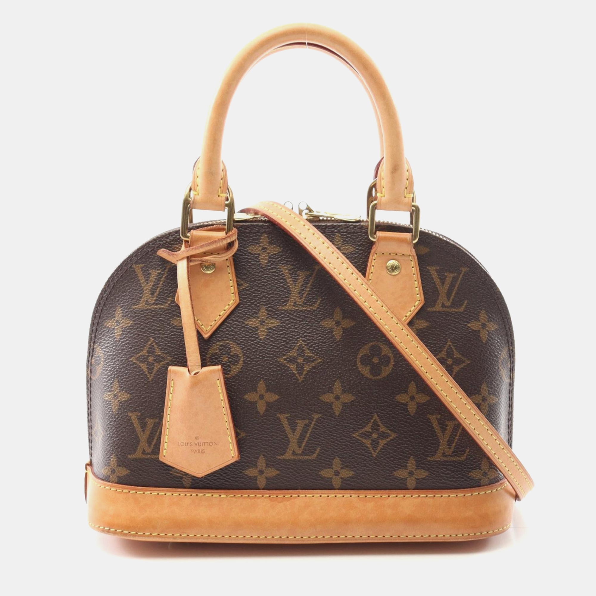 

Louis Vuitton Alma Bb Shoulder Handbag Monogram Canvas Leather, Brown