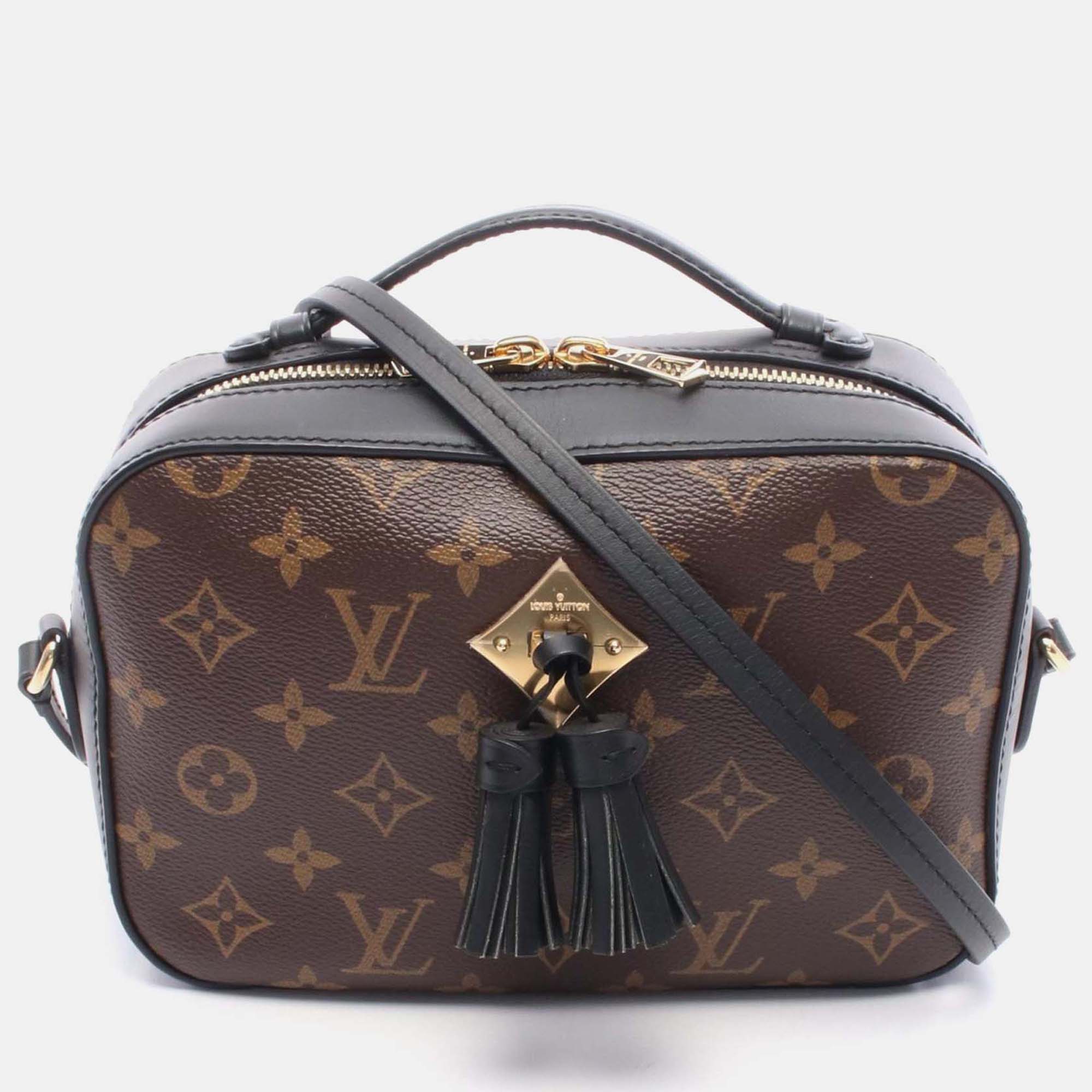 

Louis Vuitton Saintonge Monogram Canvas Leather Crossbody Shoulder Bag, Brown