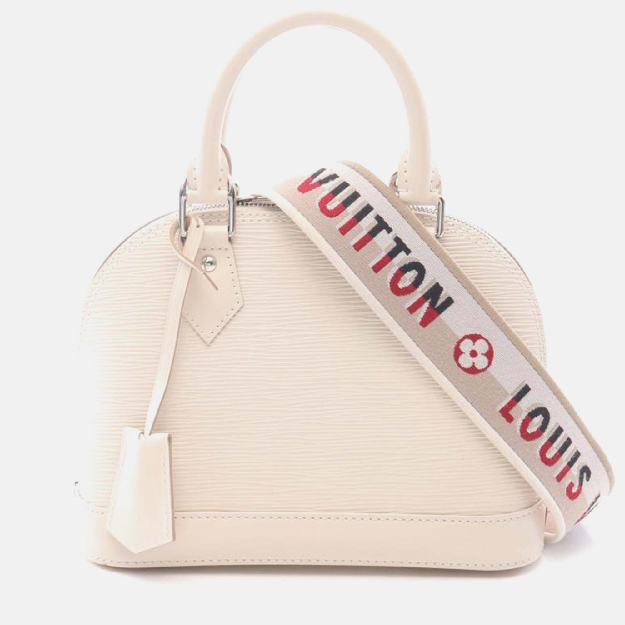 

Louis Vuitton Alma BB Quartz Epi Leather Handbag, Cream