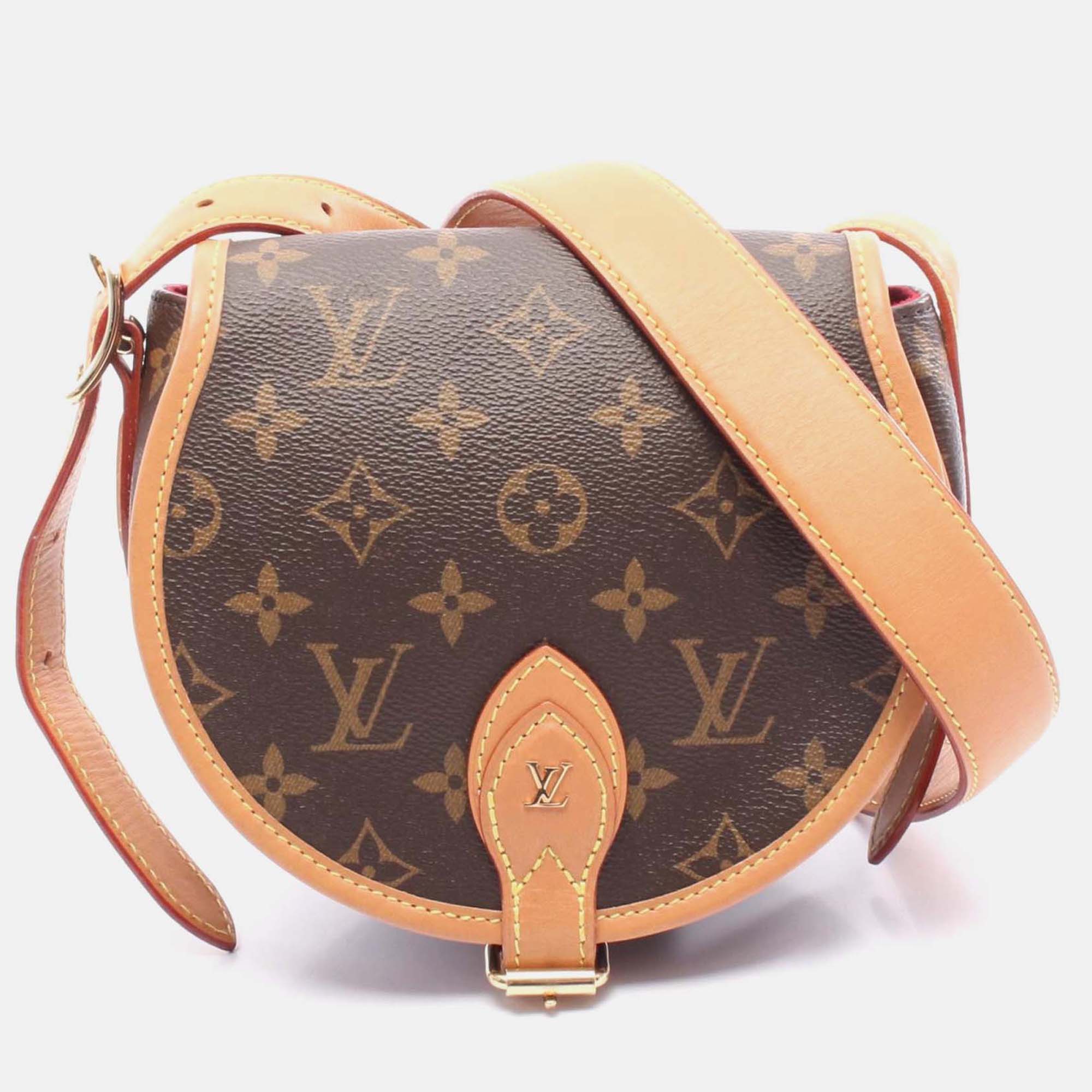 

Louis Vuitton Tambourine Brown Monogram Canvas Leather Shoulder Bag