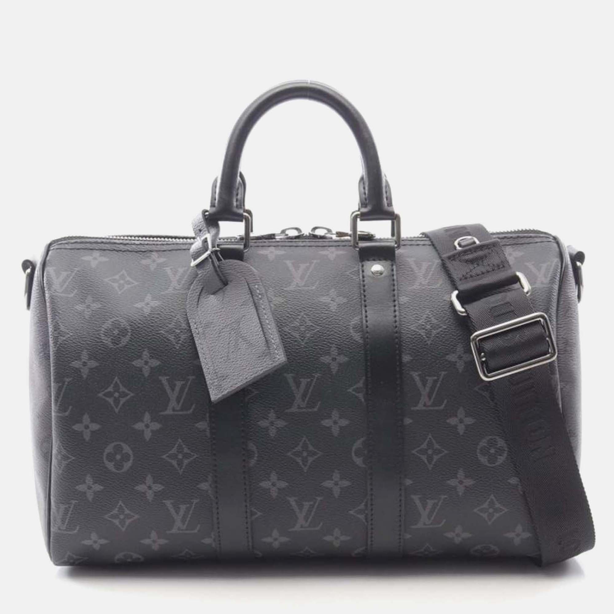 

Louis Vuitton Keepall Bandouliere 35 Monogram Eclipse, Black
