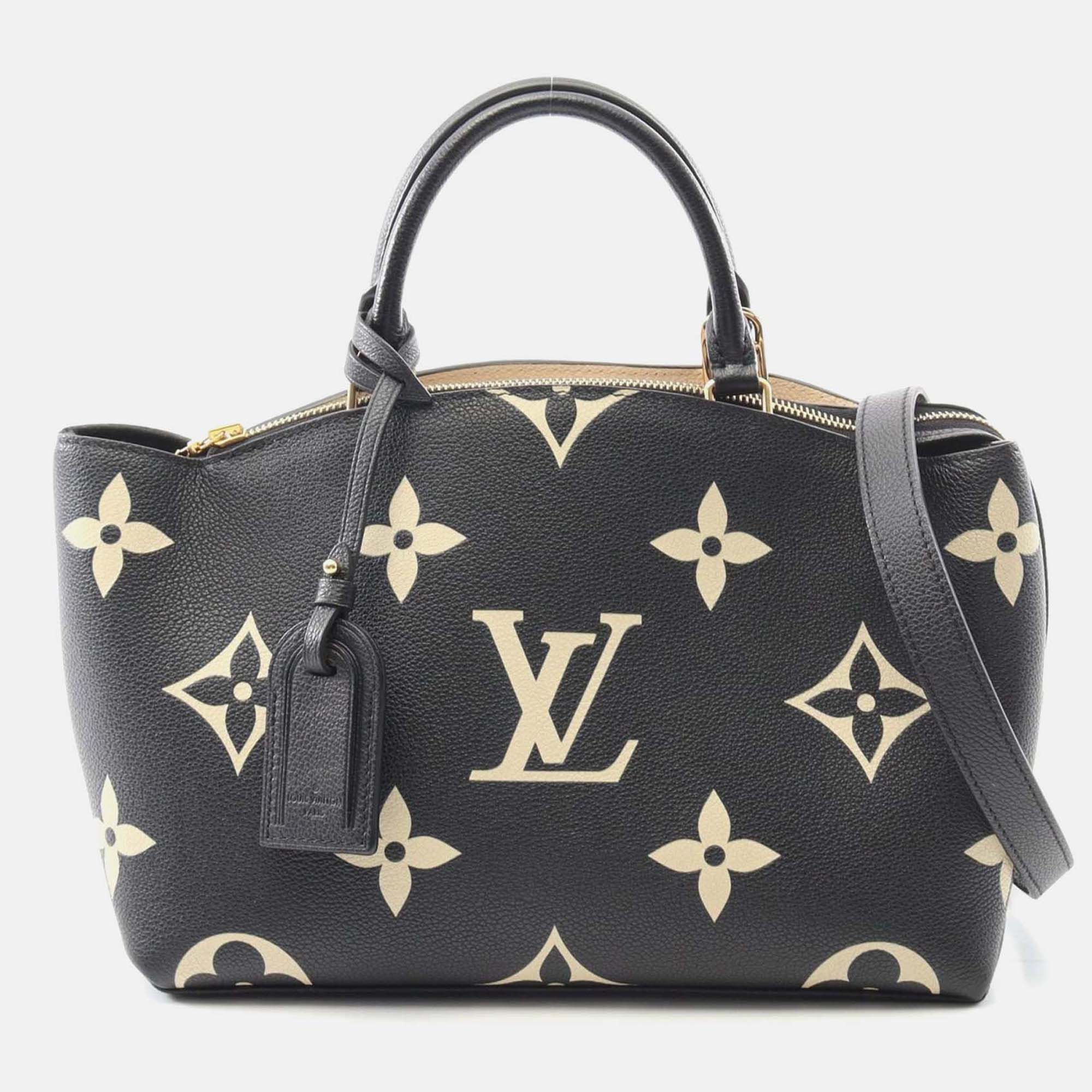 

Louis Vuitton Petit Palais Pm Bicolor Shoulder Handbag Monogram Empreinte, Black