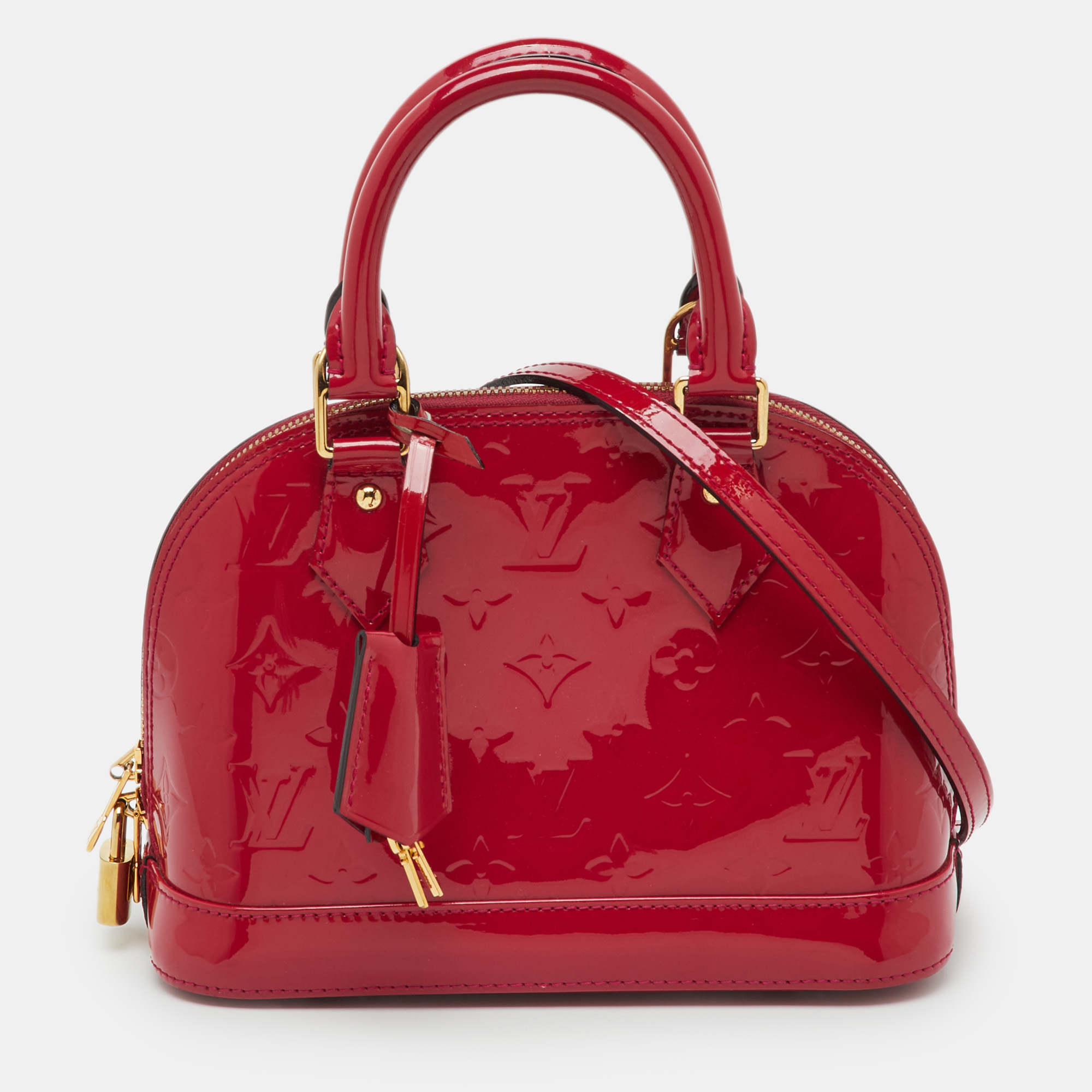 

Louis Vuitton Indian Rose Monogram Vernis Alma BB Bag, Red