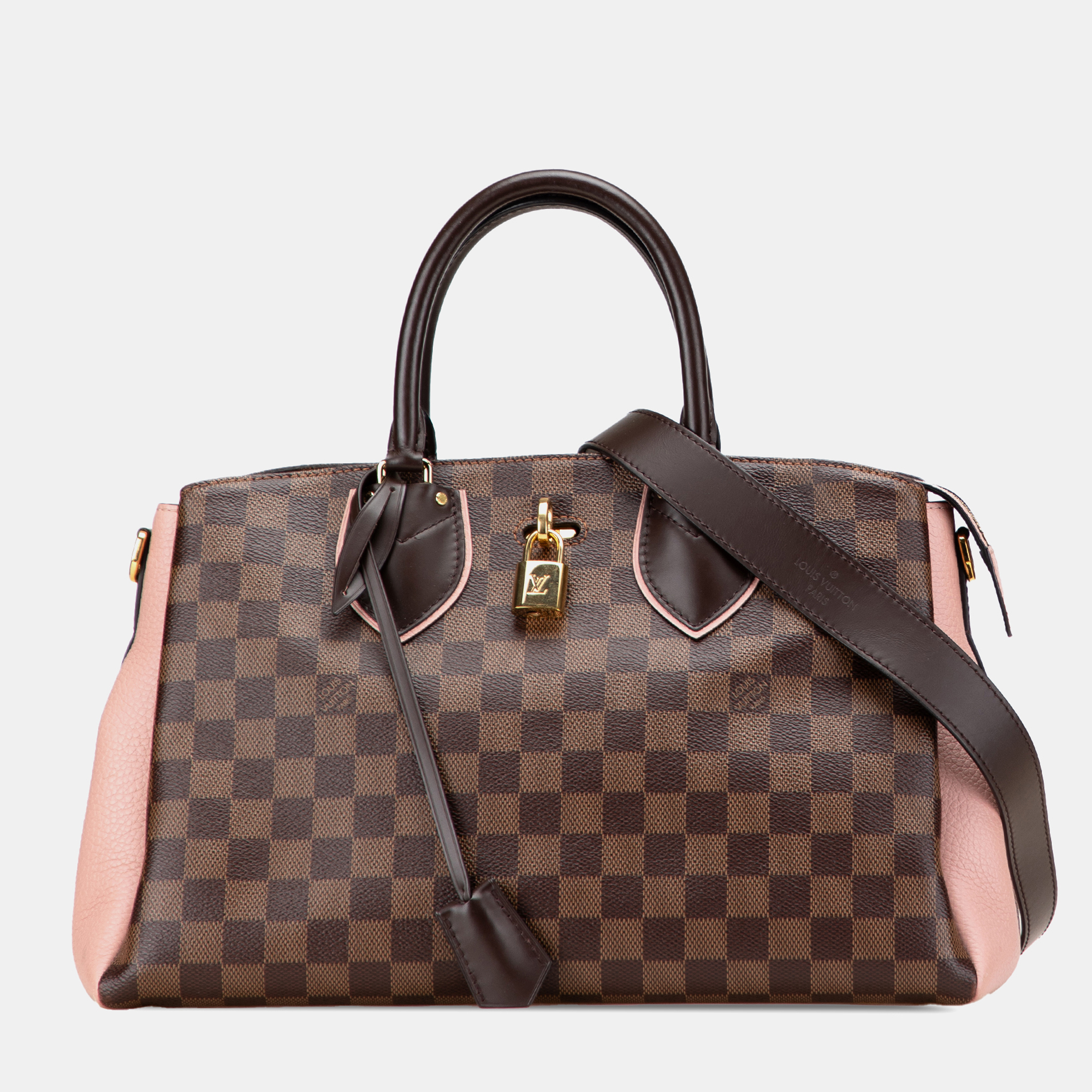 

Louis Vuitton Brown Pink Damier Ebene Normandy