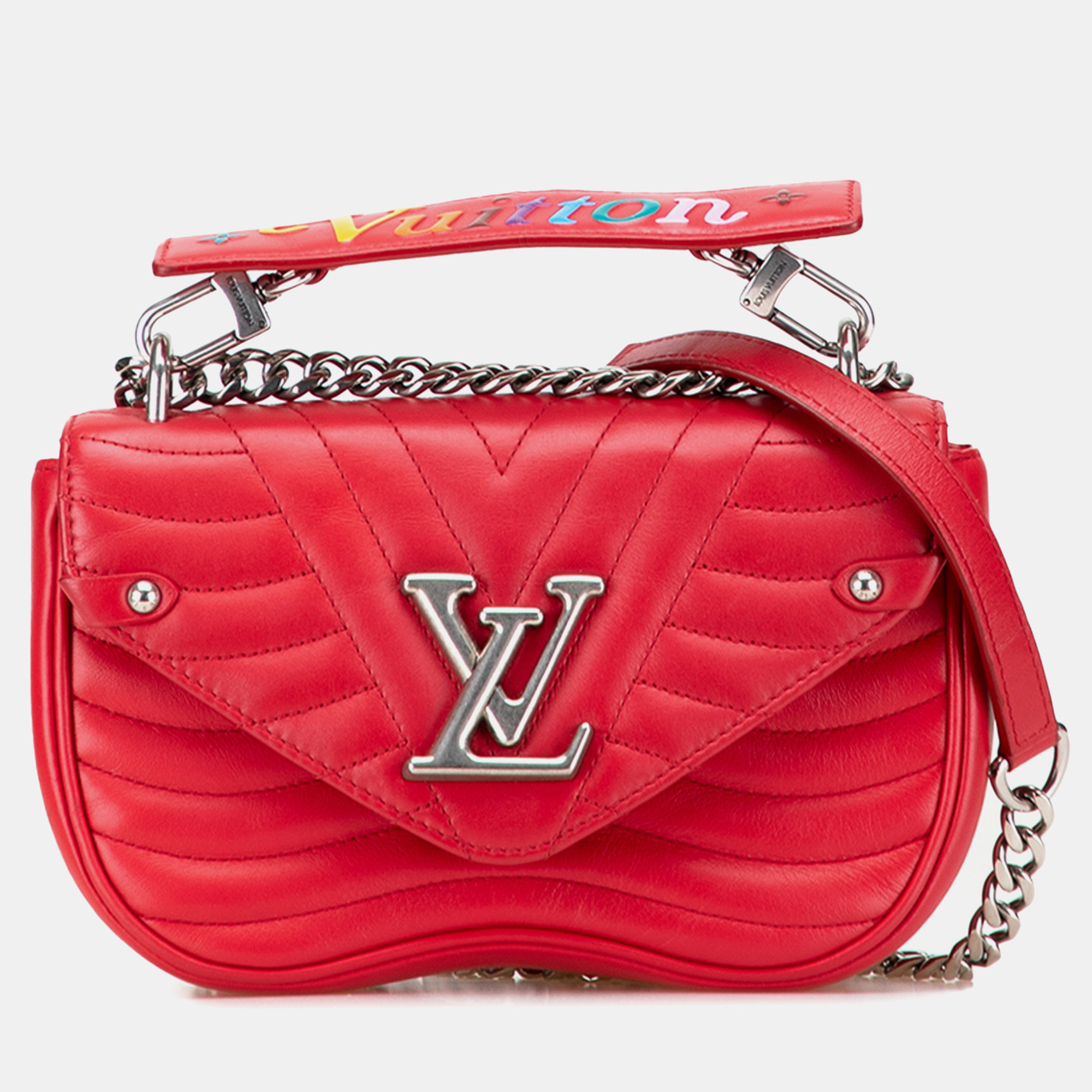

Louis Vuitton Red New Wave Chain Bag PM