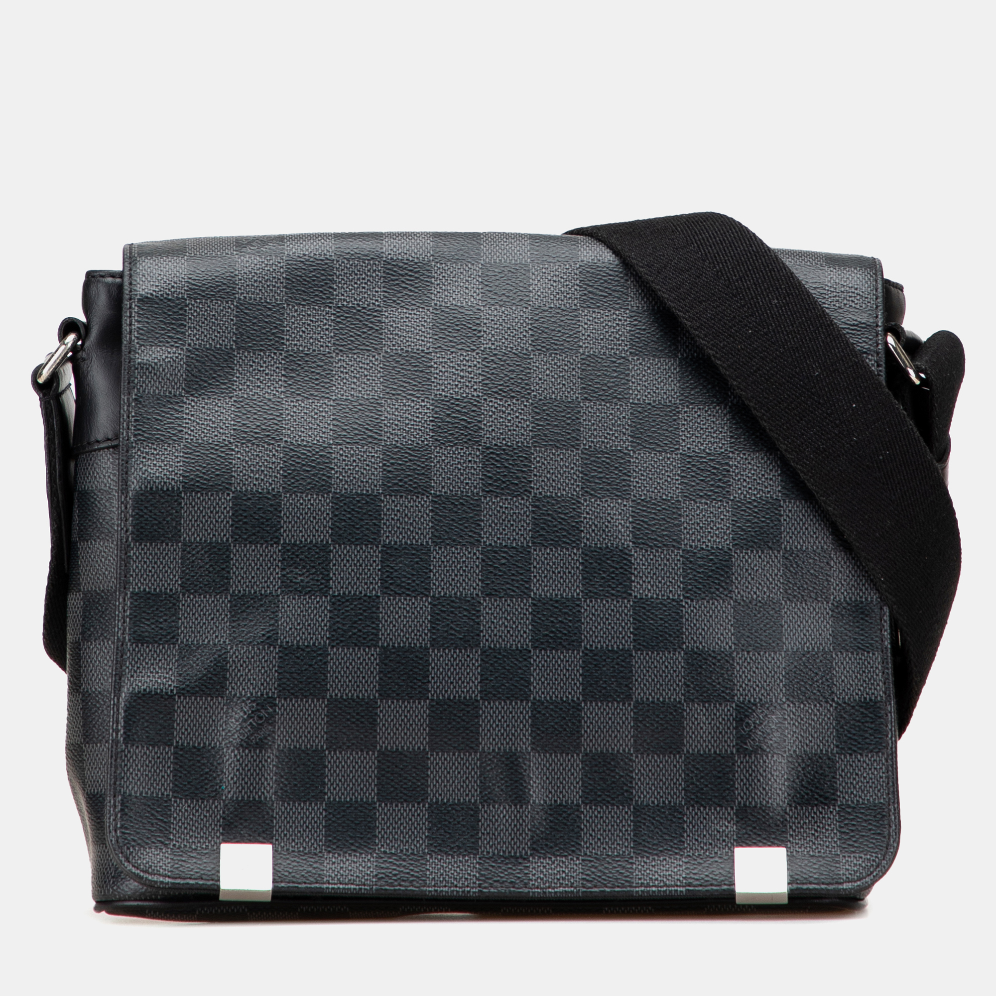 

Louis Vuitton Black Damier Graphite District PM