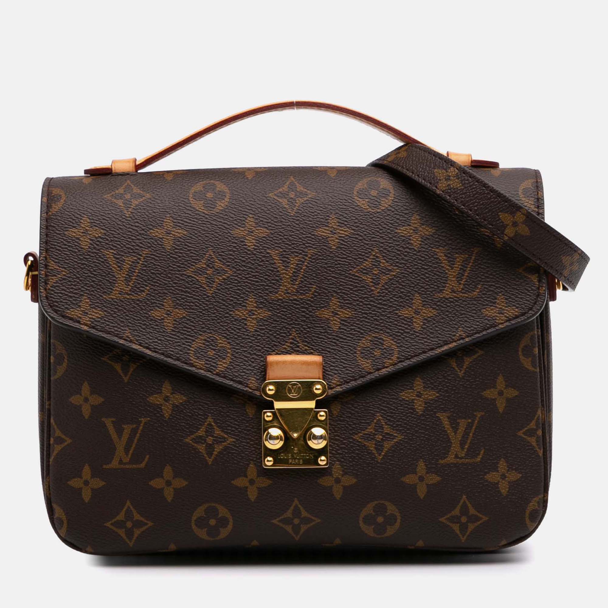 Pre-owned Louis Vuitton Brown Monogram Pochette Metis