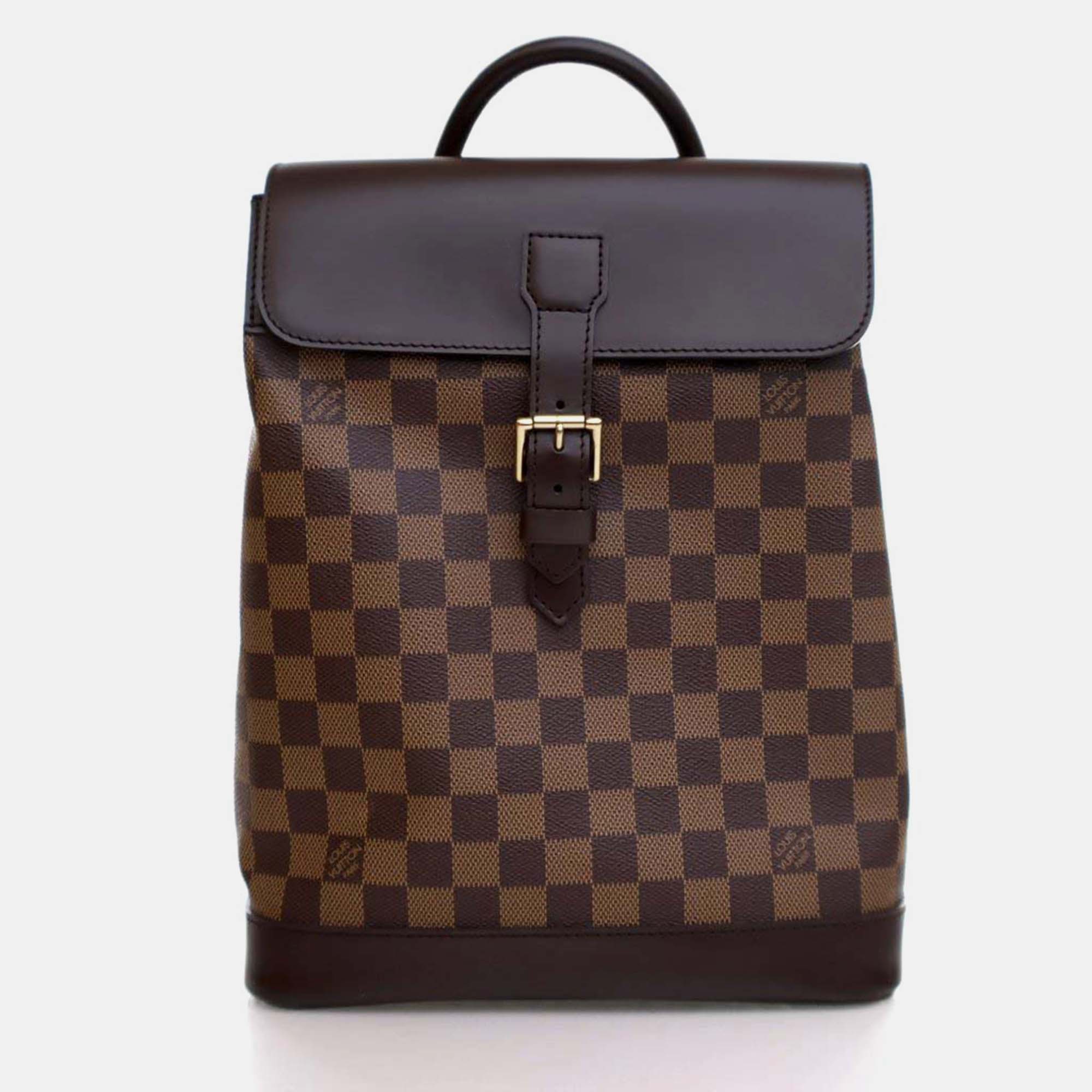 

Louis Vuitton Vintage Damier Ebene Soho Backpack, Brown