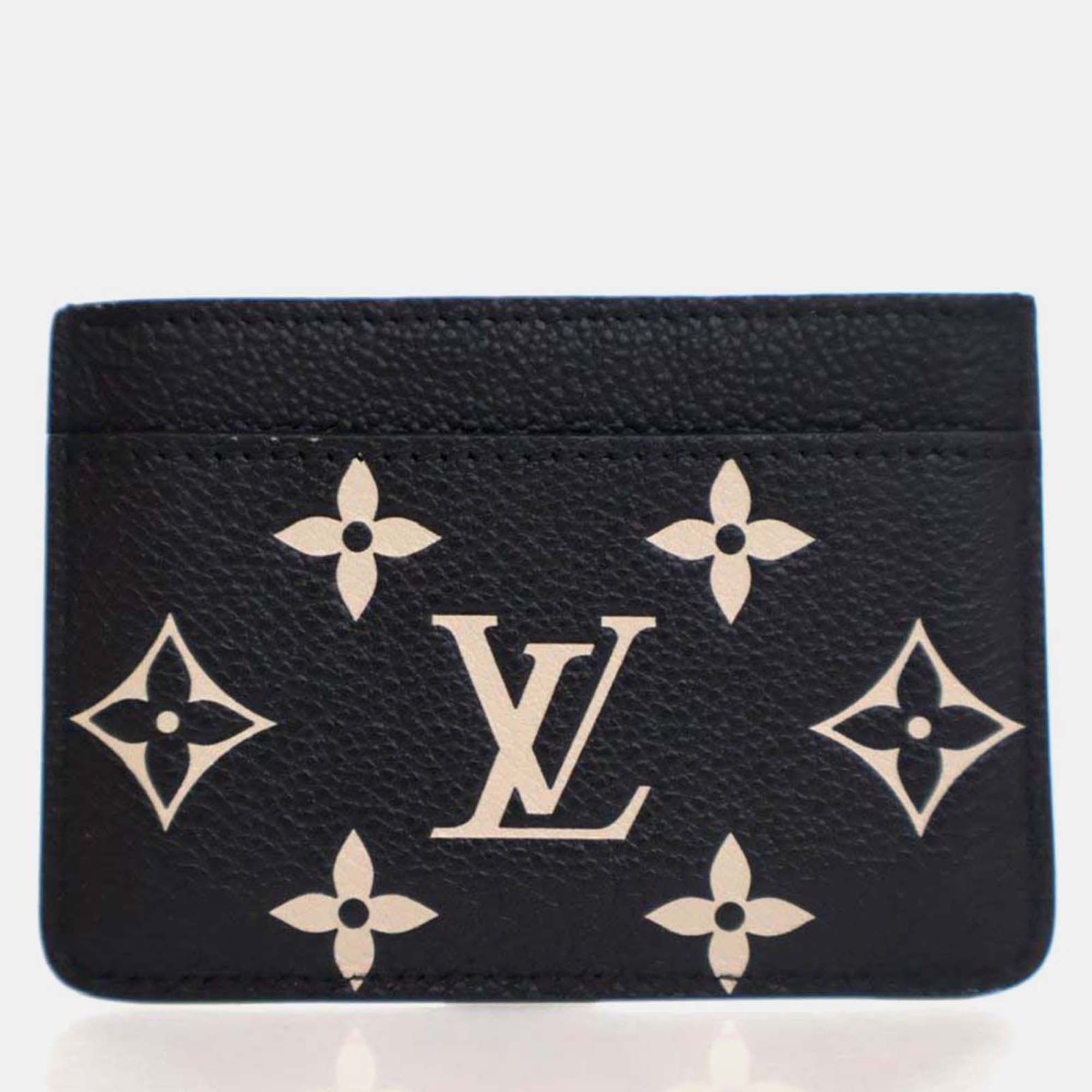 

Louis Vuitton Monogram Empreinte Card Holder, Black