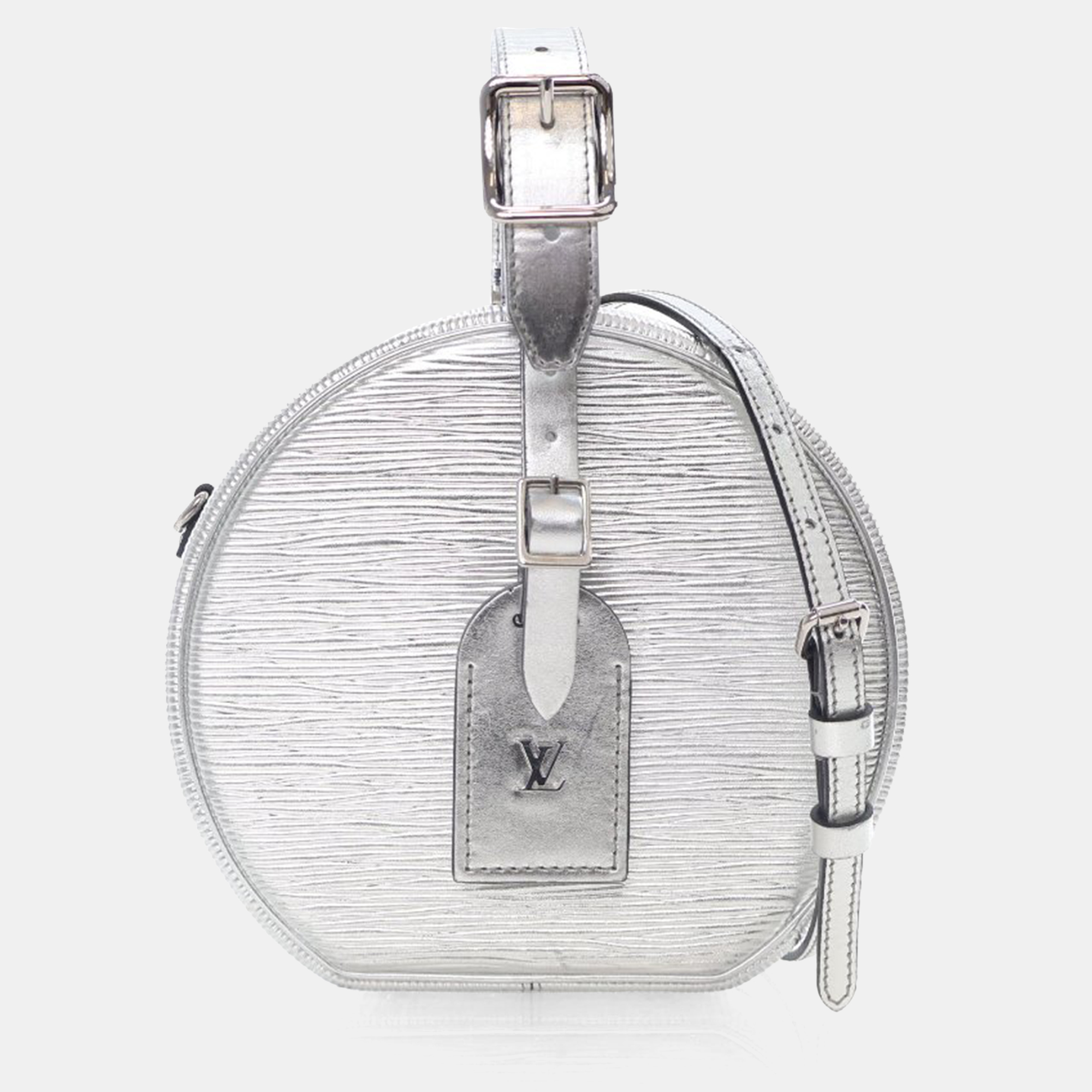 

Louis Vuitton Petite Boite Chapeau Epi Leather Handbag, Silver