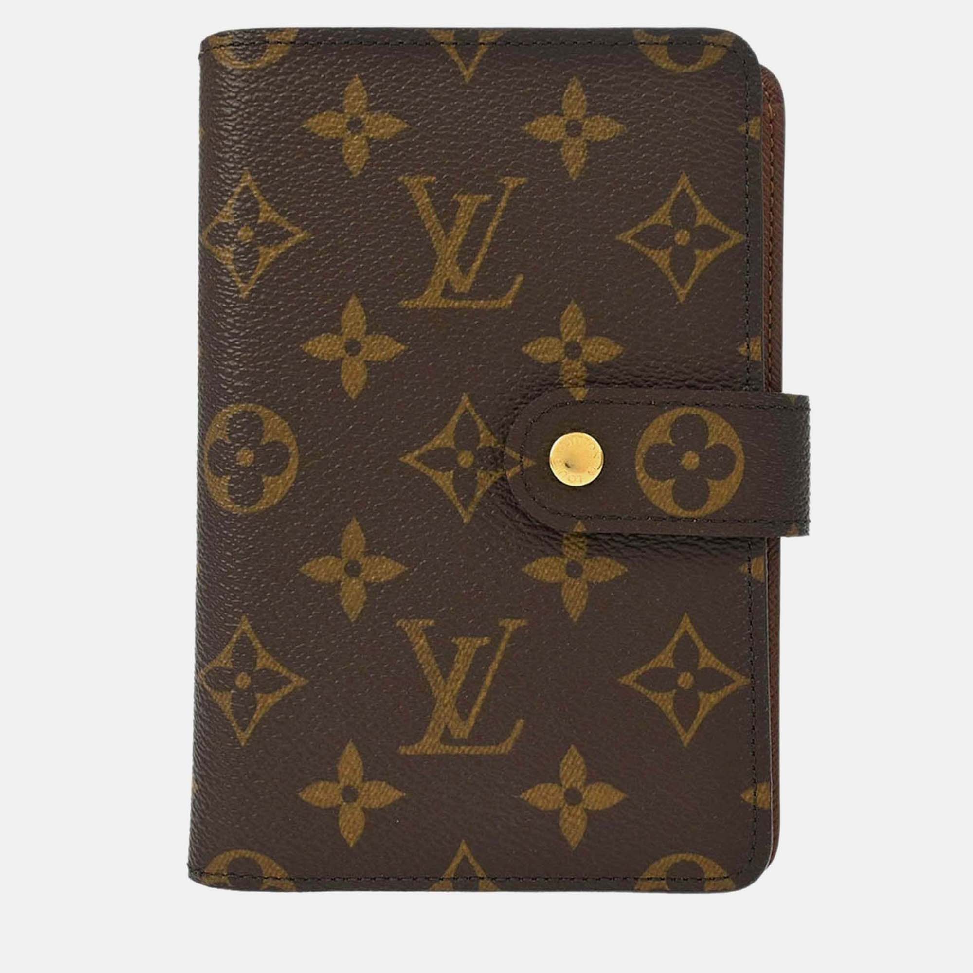 

Louis Vuitton Porte Papier Monogram Canvas Wallet, Brown