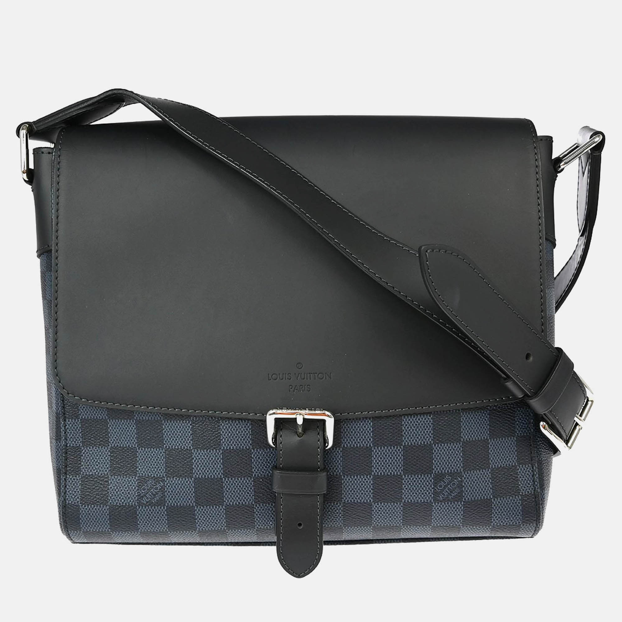 

Louis Vuitton Damier Cobalt Newport MM Crossbody Bag, Black