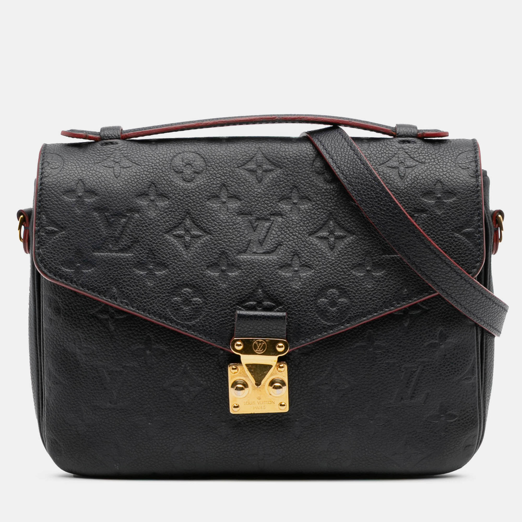 Pre-owned Louis Vuitton Navy Blue Monogram Empreinte Pochette Metis