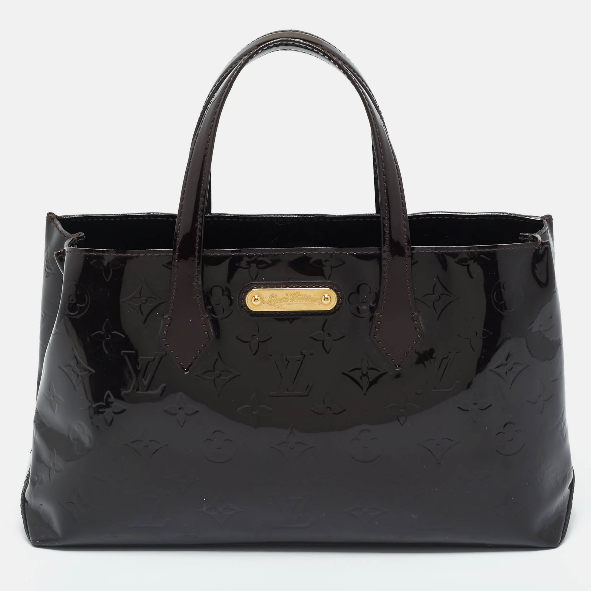 

Louis Vuitton Amarante Monogram Vernis Leather Wilshire PM Bag, Burgundy