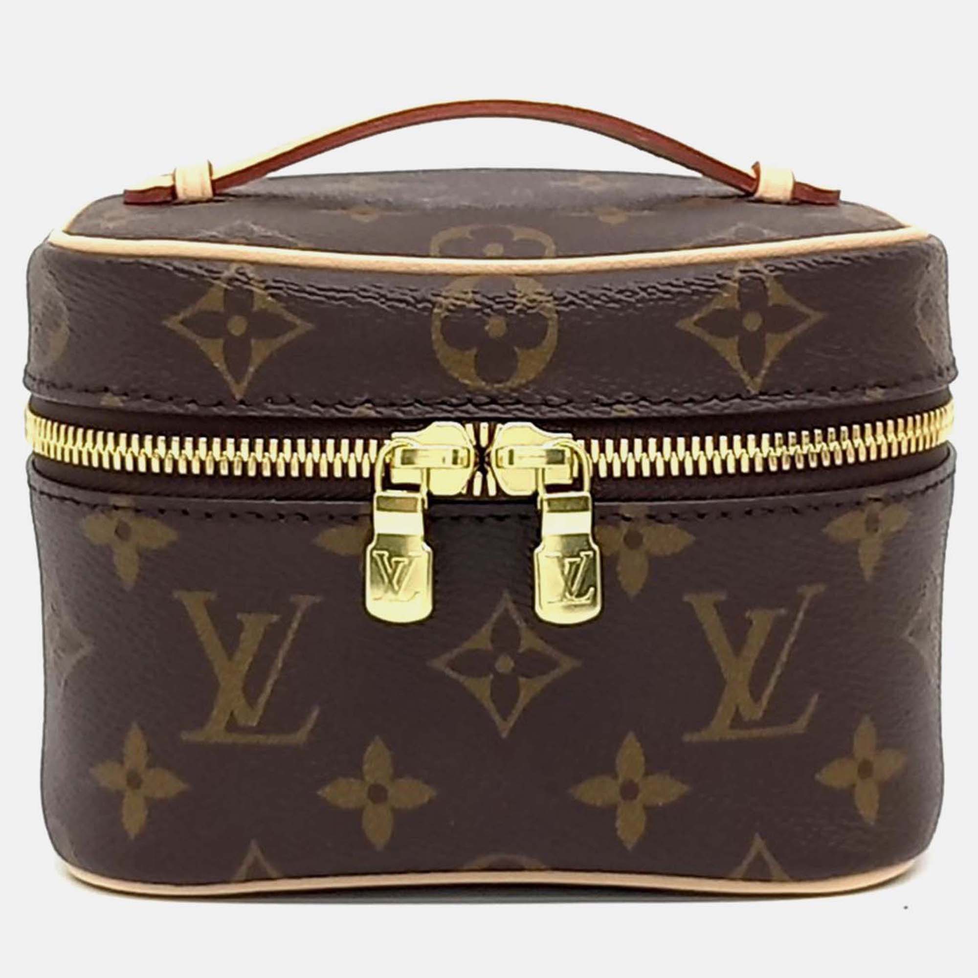 

Louis Vuitton Nice Nano Brown Coated Canvas Bag