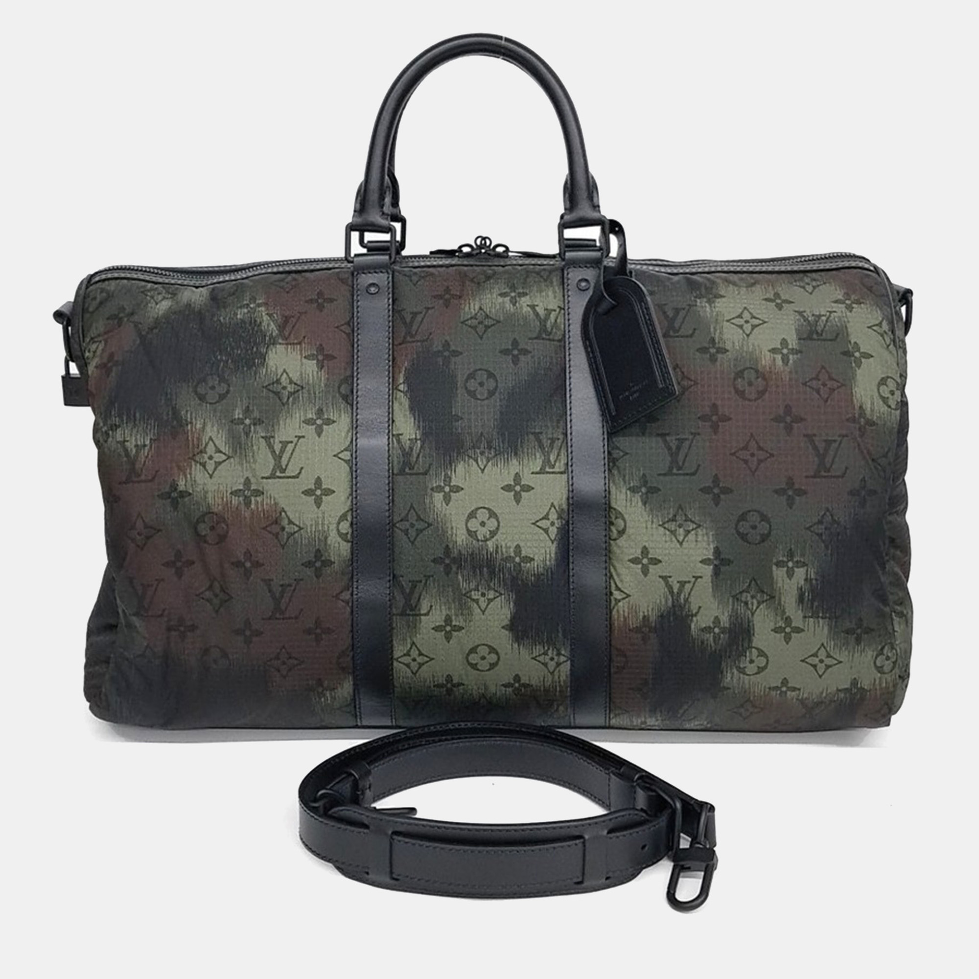 

Louis Vuitton Multicolor Fabric Camouflage Bandouliere Keepall 50