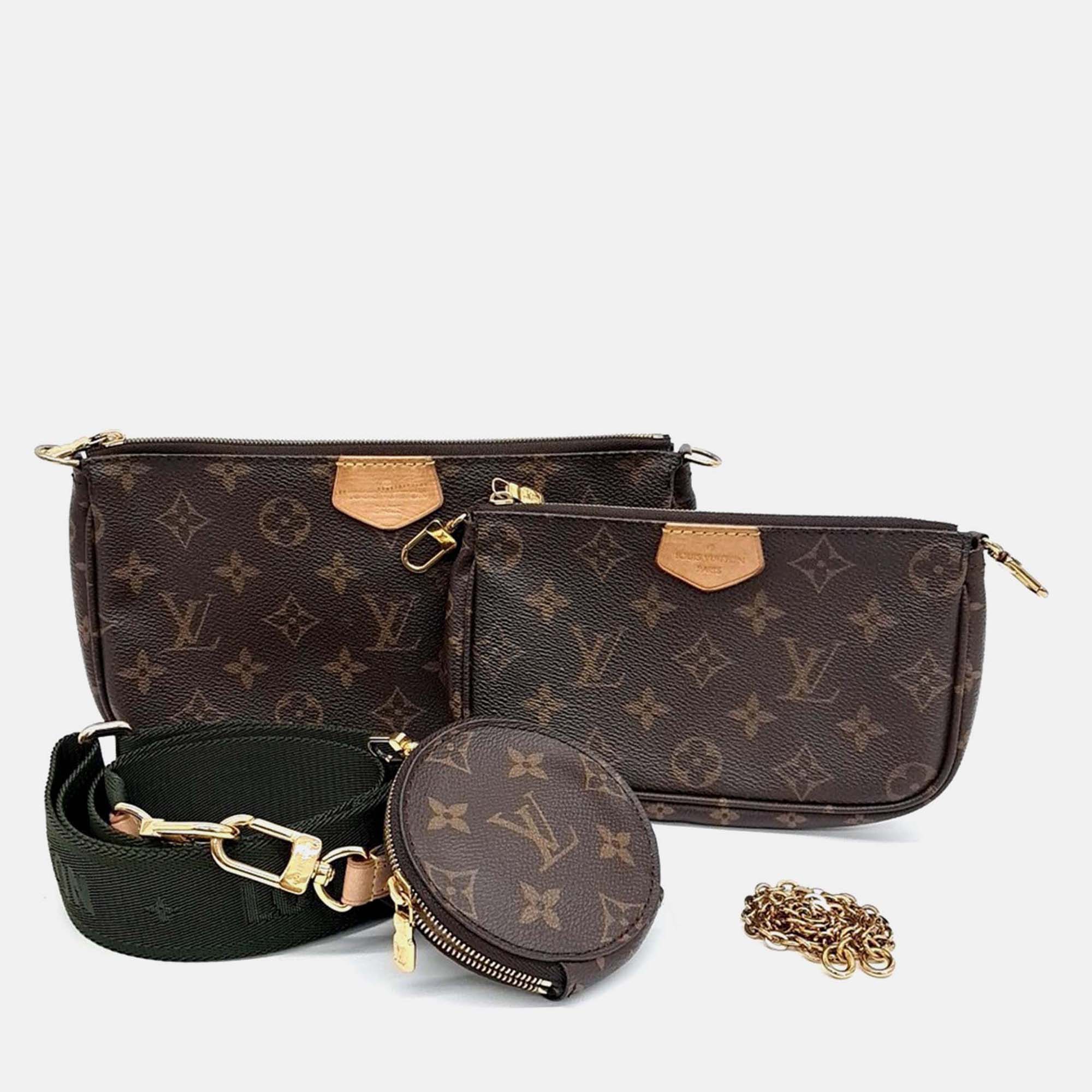 

Louis Vuitton Brown Coated Canvas Louis Vuitton Multi Pochette Accessoires