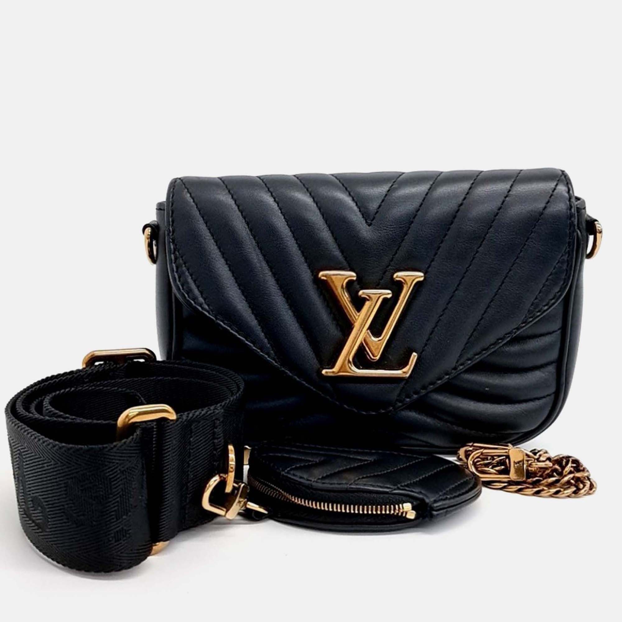 

Louis Vuitton Black Leather New Wave Multi Pochette