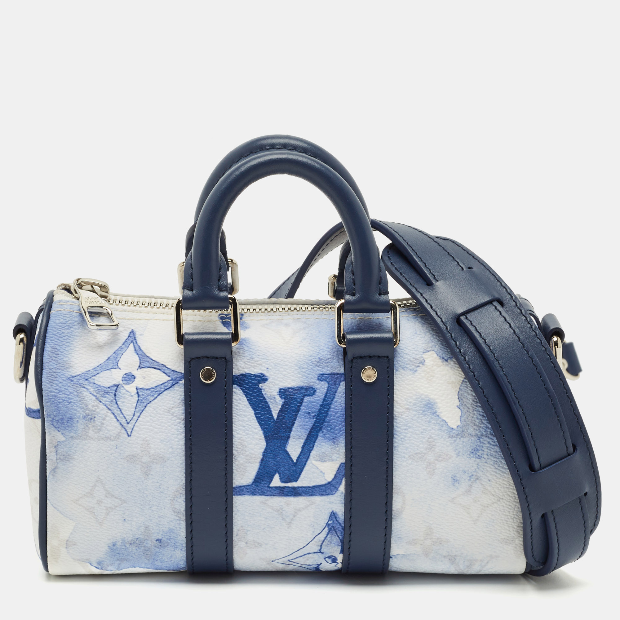 

Louis Vuitton Blue/White Monogram Watercolor Canvas Keepall  Bag
