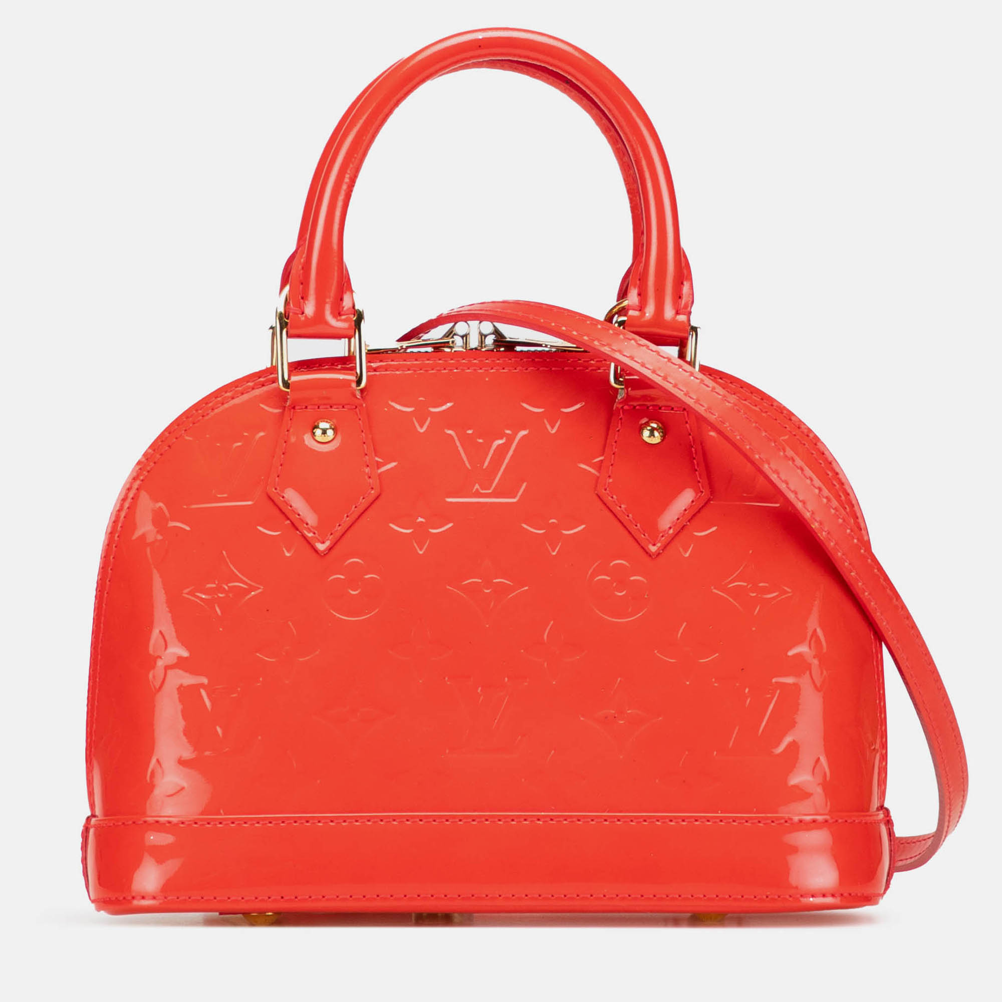 

Louis Vuitton Orange Monogram Vernis Alma BB