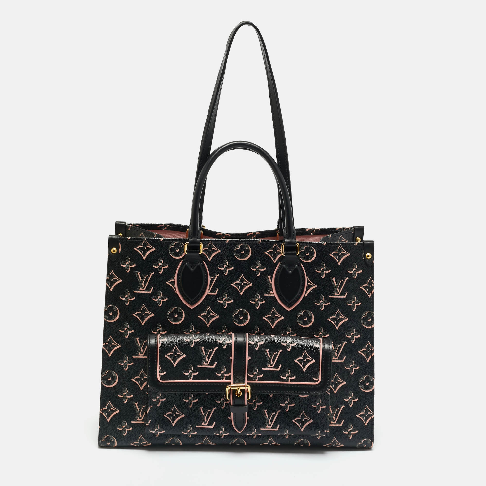 

Louis Vuitton Black/Pink Monogram Fall for You Canvas Neo Onthego MM Tote