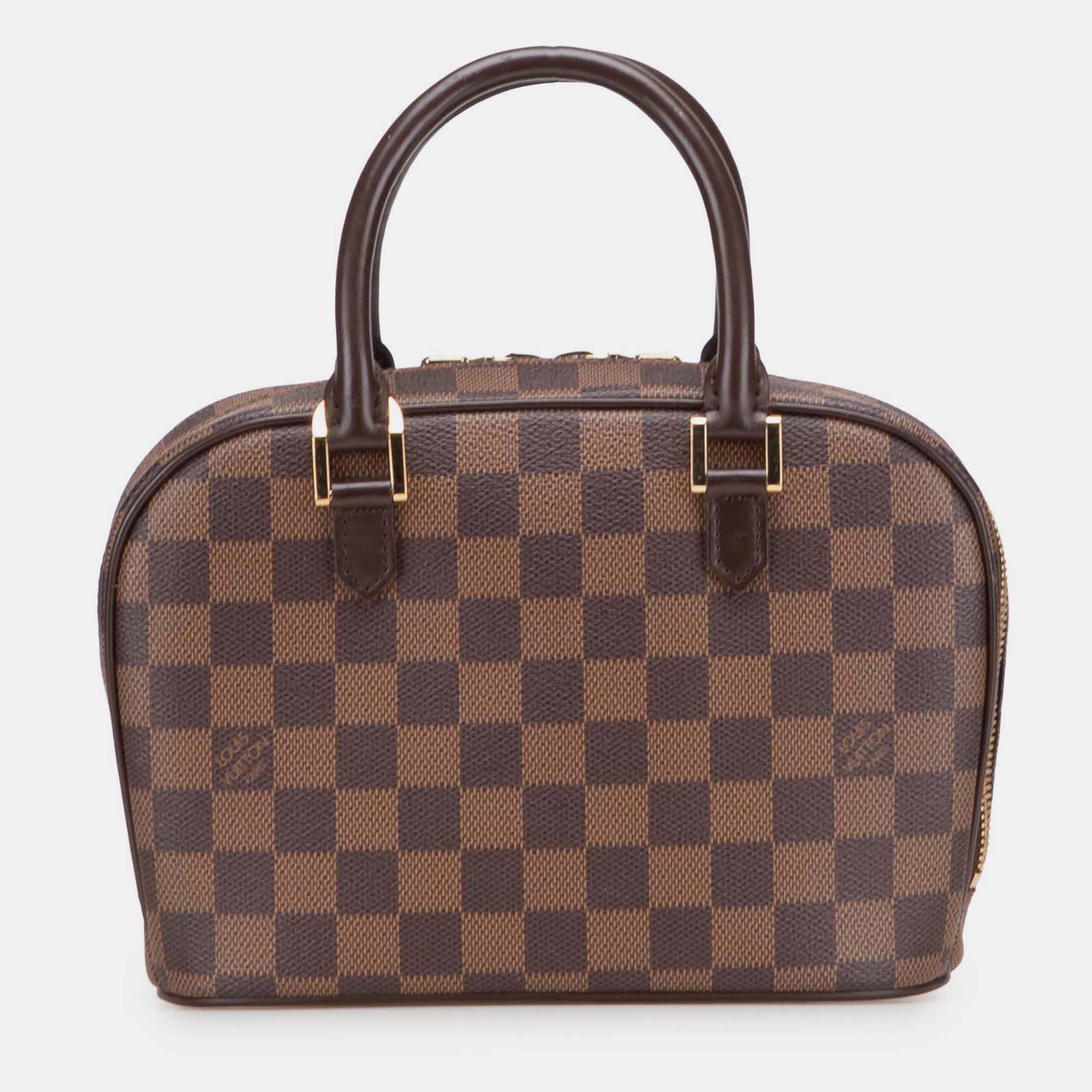 Pre-owned Louis Vuitton Brown Damier Ebene Mini Sarria