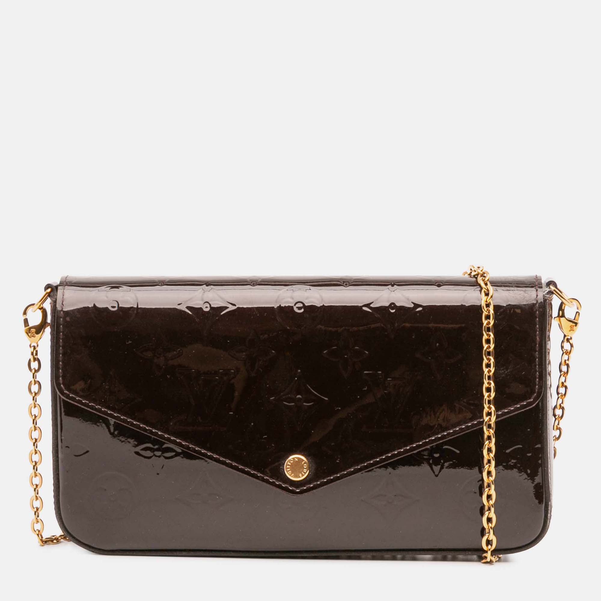 Louis Vuitton Purple Monogram Vernis Pochette Felicie