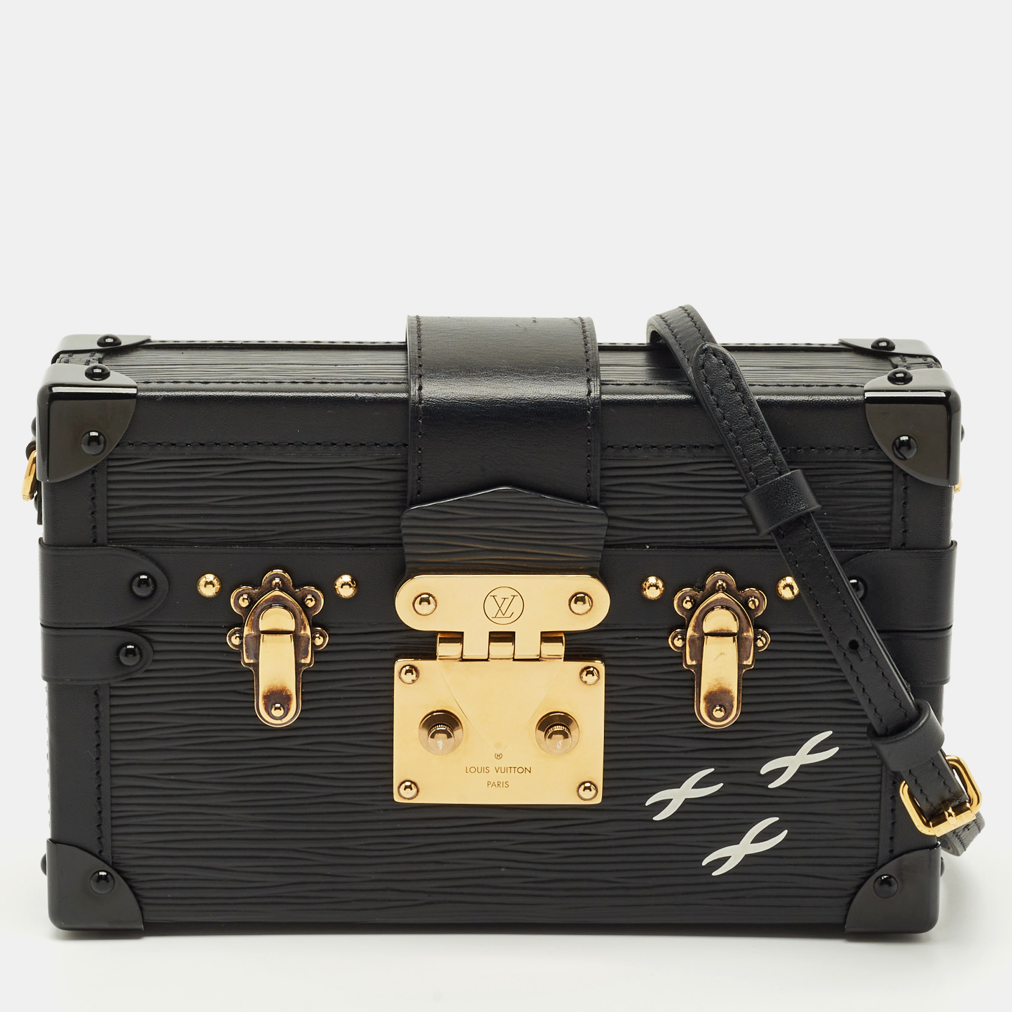 

Louis Vuitton Black Epi Leather Petite Malle Bag