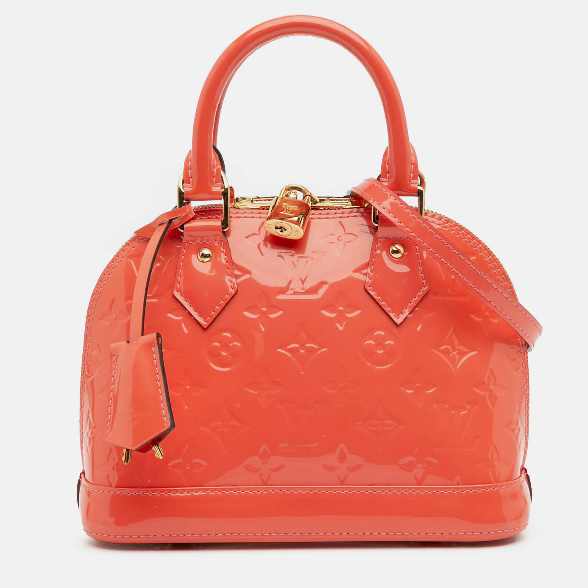 

Louis Vuitton Orange Monogram Vernis Alma BB