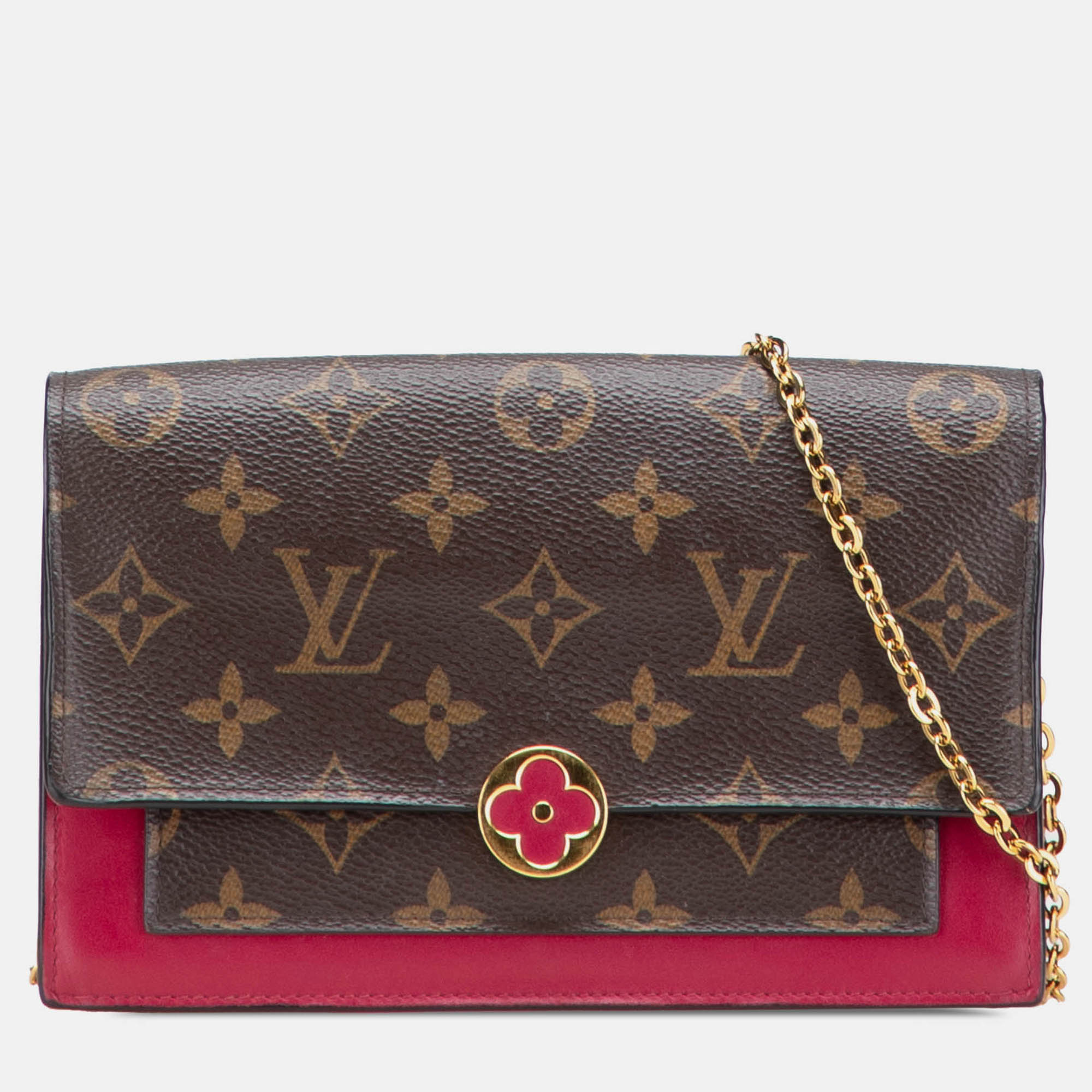 

Louis Vuitton Brown Monogram Flore Wallet On Chain