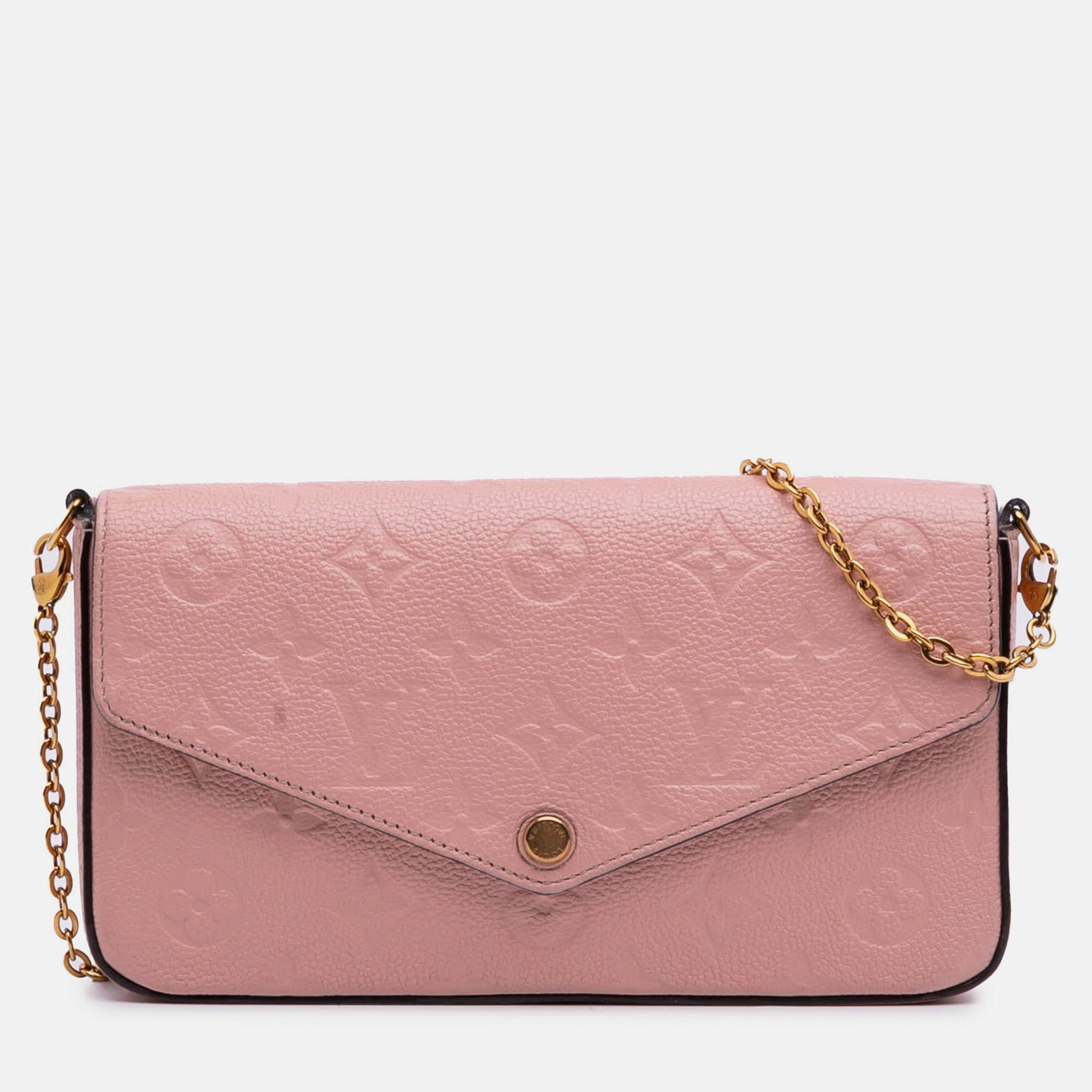 

Louis Vuitton Pink Monogram Empreinte Pochette Felicie