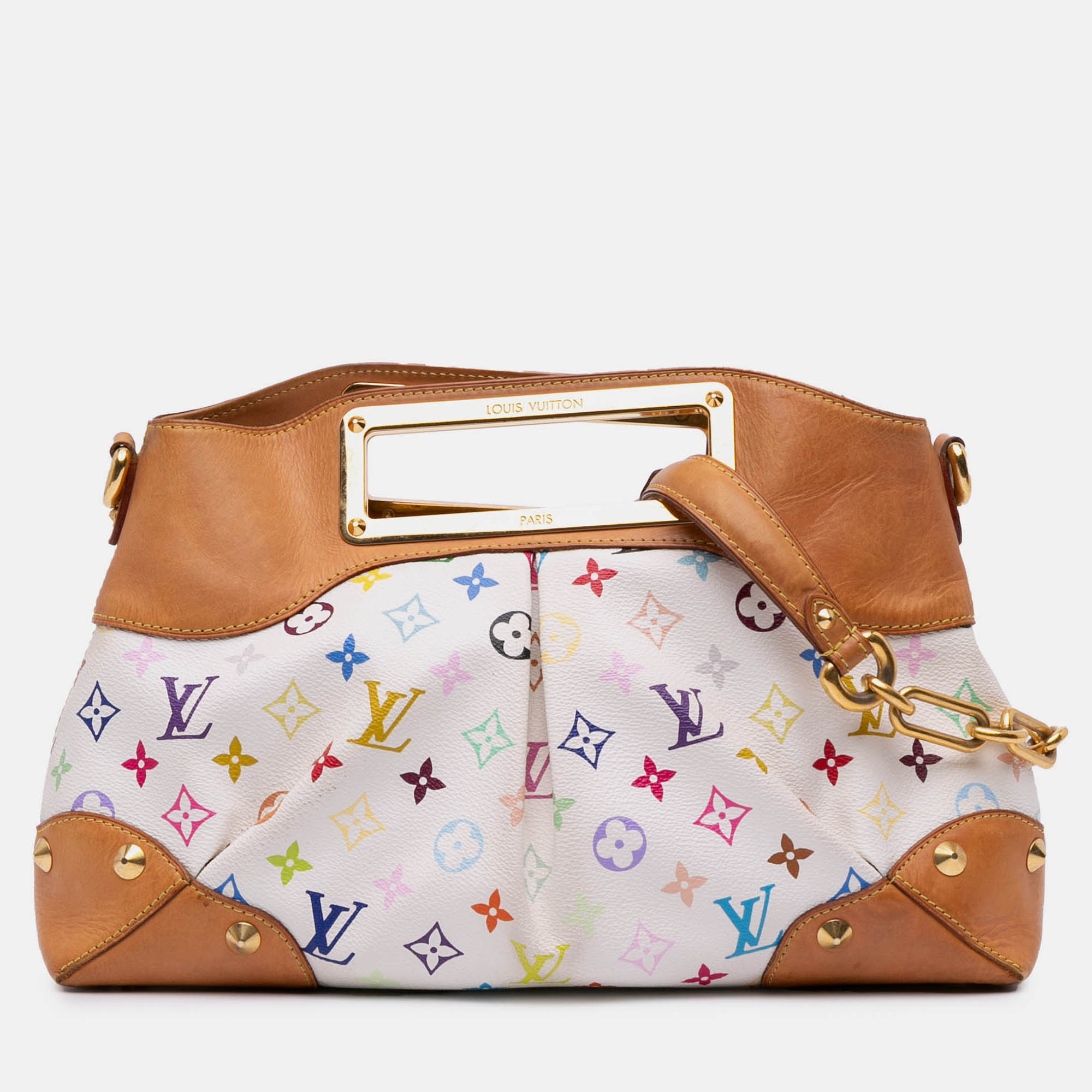 

Louis Vuitton White Monogram Multicolore Judy MM