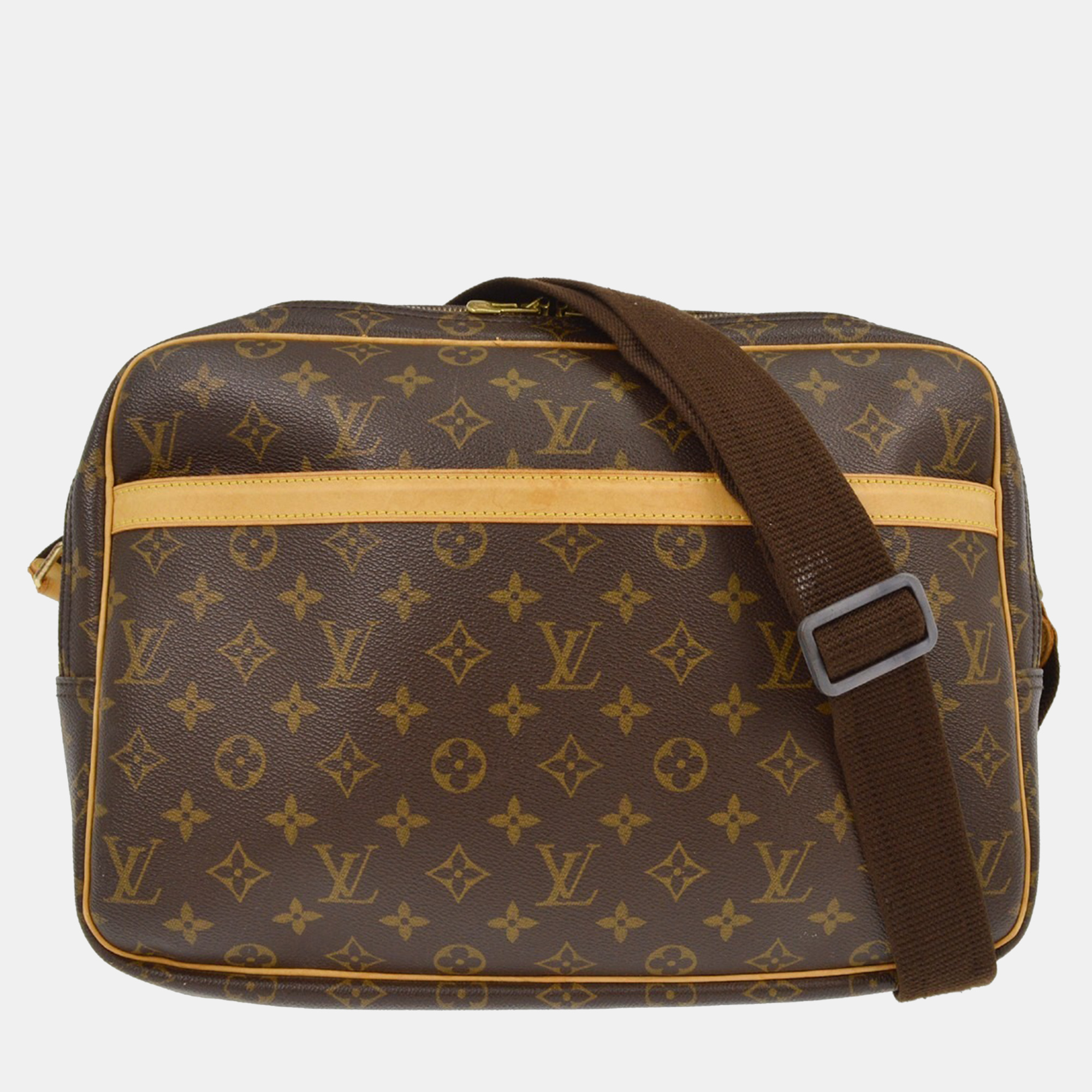 

Louis Vuitton Monogram Reporter GM Shoulder Bag, Brown