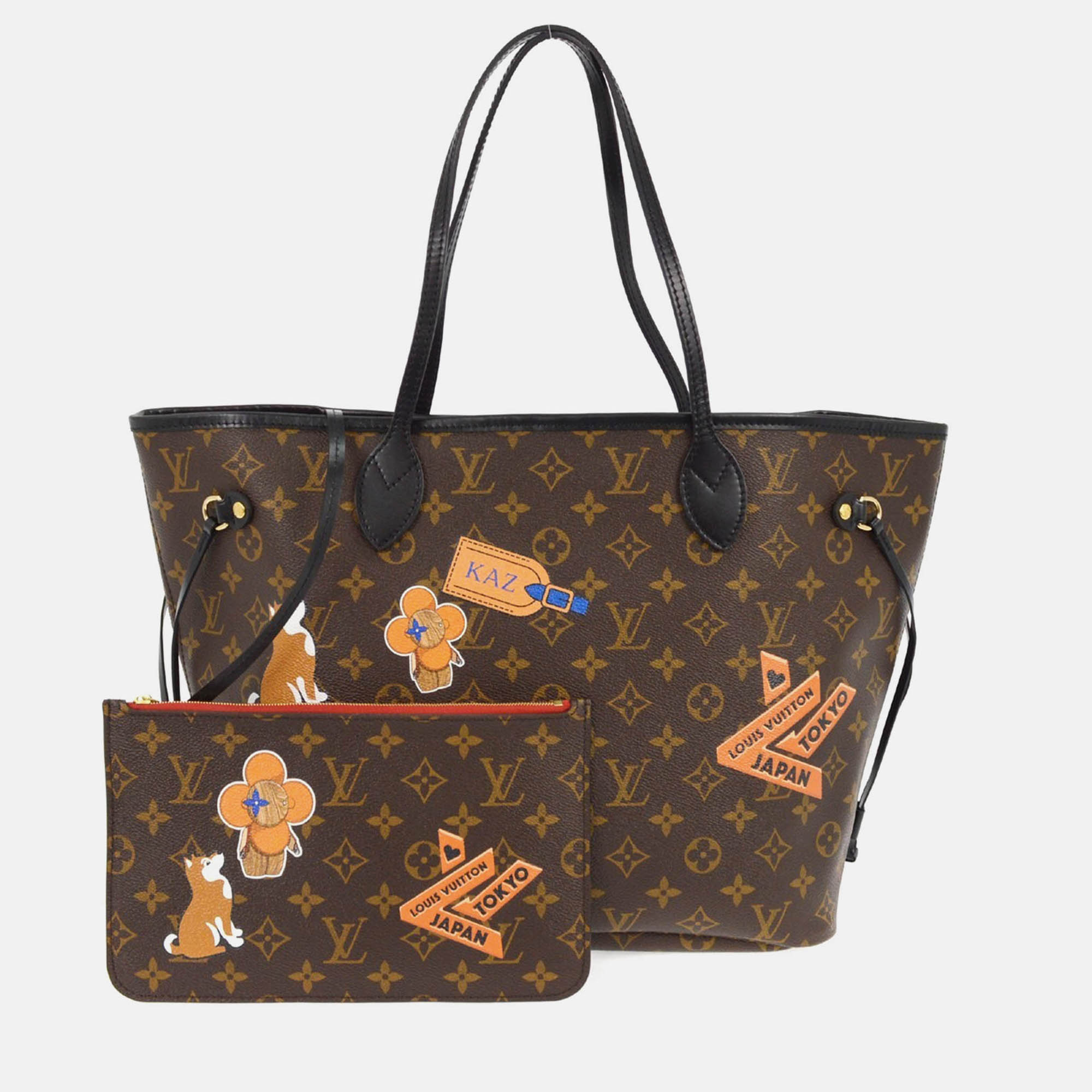 

Louis Vuitton My LV World Tour Neverfull MM Shoulder Tote Bag, Black