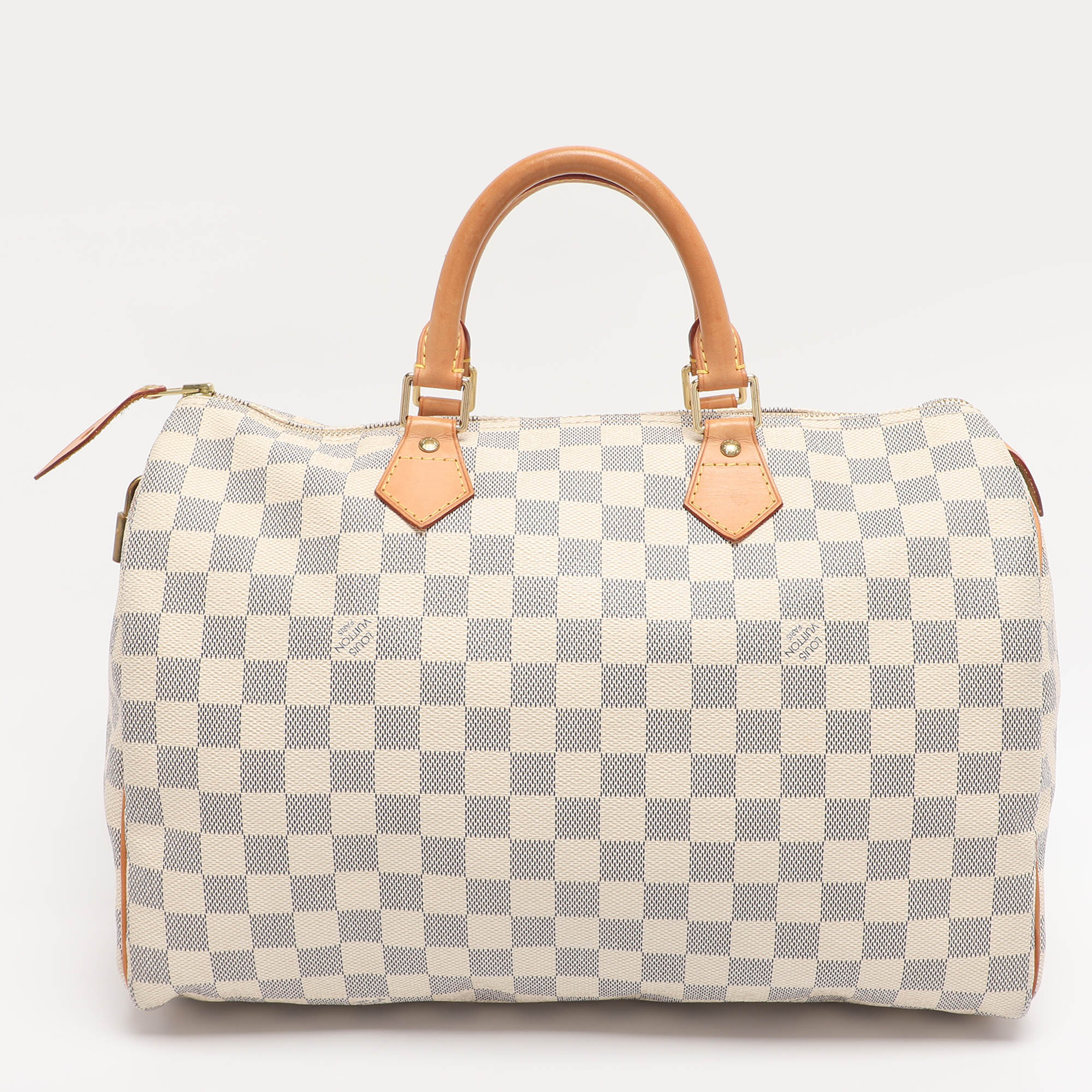 

Louis Vuitton Damier Azur Canvas Speedy 35 Bag, White
