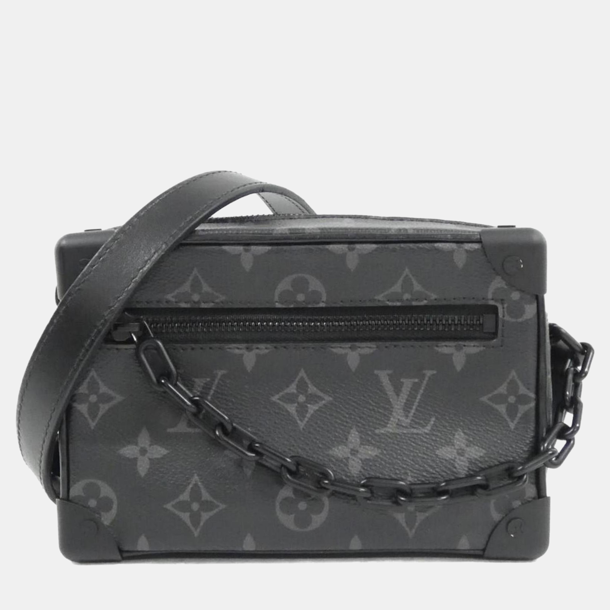 Pre-owned Louis Vuitton Black Monogram Eclipse Mini Soft Trunk Shoulder Bag