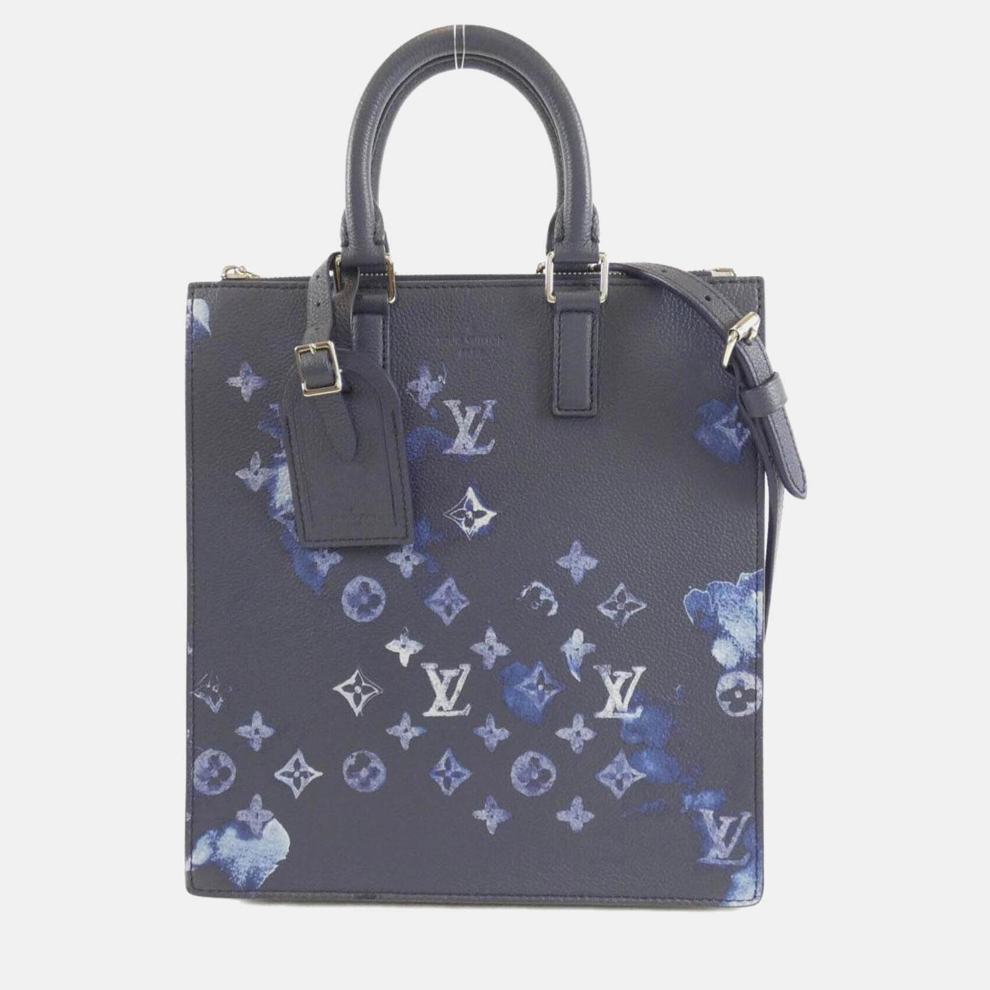 

Louis Vuitton Watercolor Monogram Sac Plat Messenger Handbag, Blue