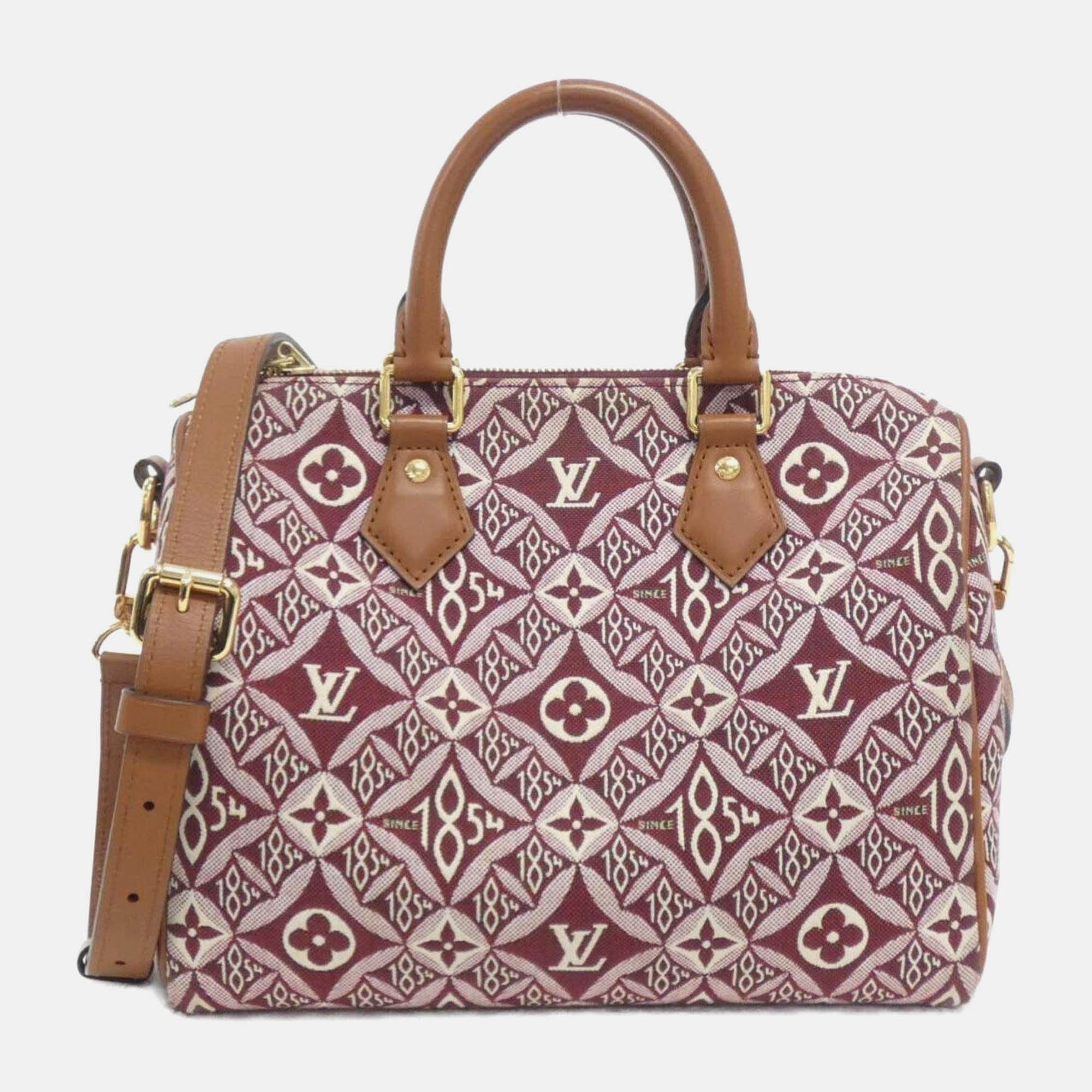 

Louis Vuitton Since1854 Speedy Bandouliere  Boston Bag, Burgundy
