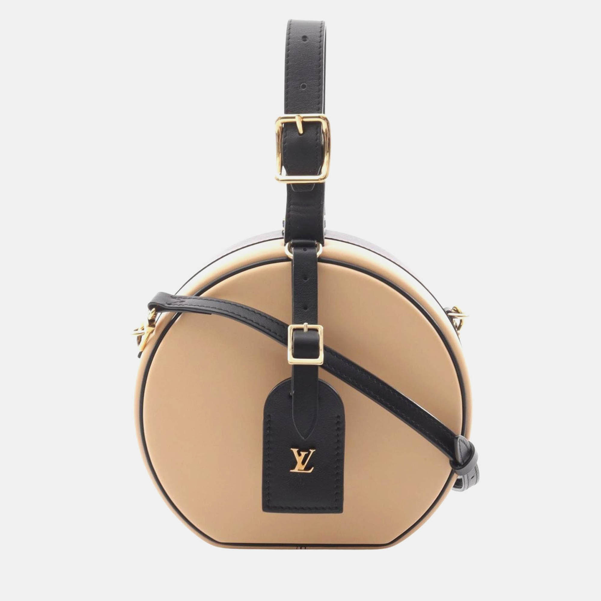 

Louis Vuitton Petite Boite Chapeau Handbag Leather Beige/Black