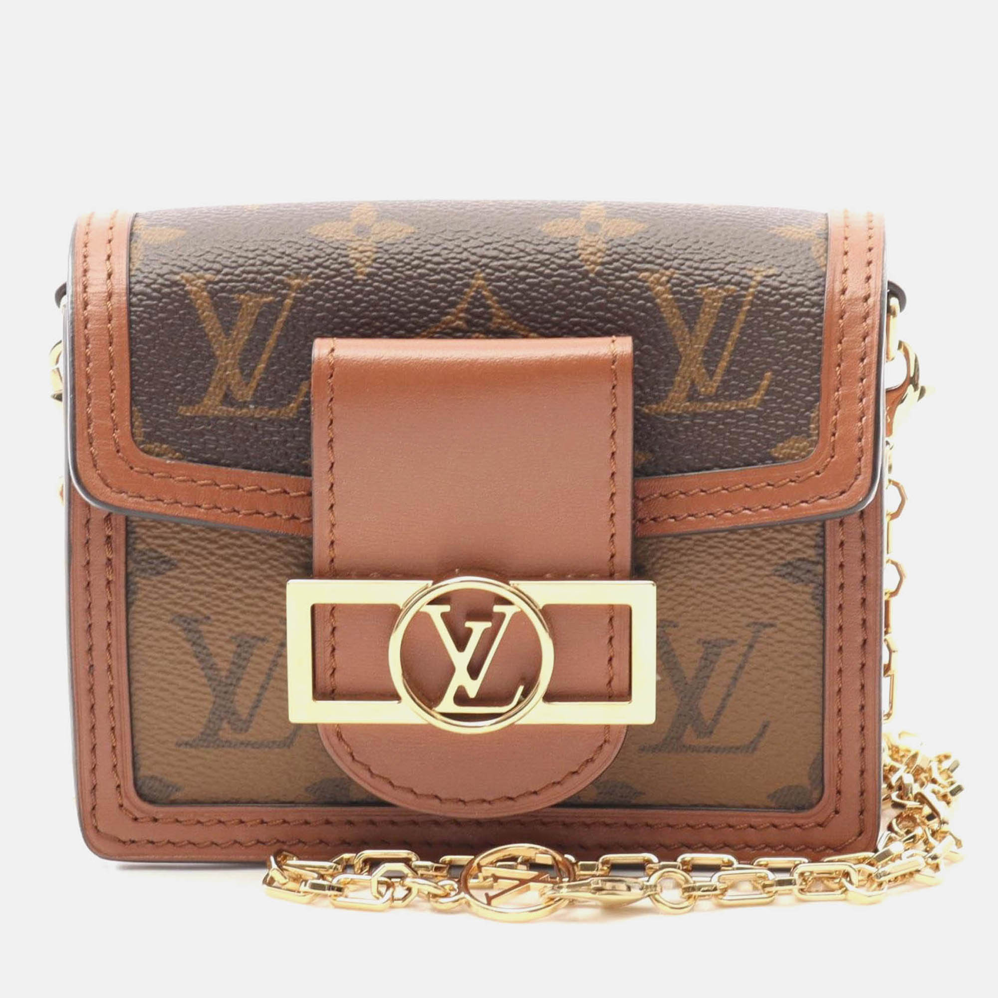 

Louis Vuitton Pico Dauphine Shoulder Bag Coated Canvas And Leather Monogram Reverse Brown