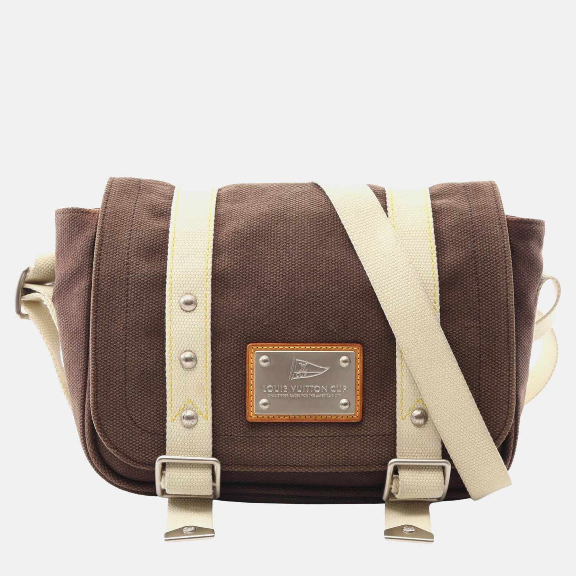 

Louis Vuitton Busas Pm Shoulder Bag Antigua Canvas Moka, Beige